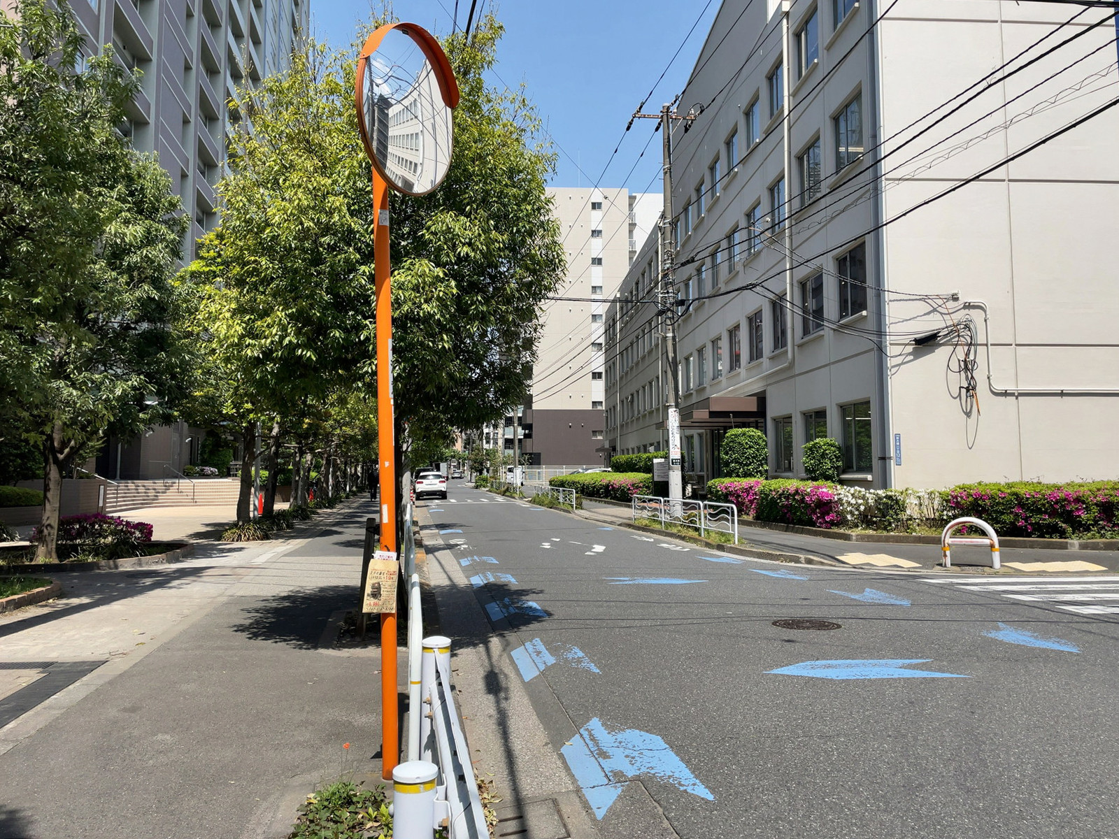新大橋リバーサイドビル101前面の通り