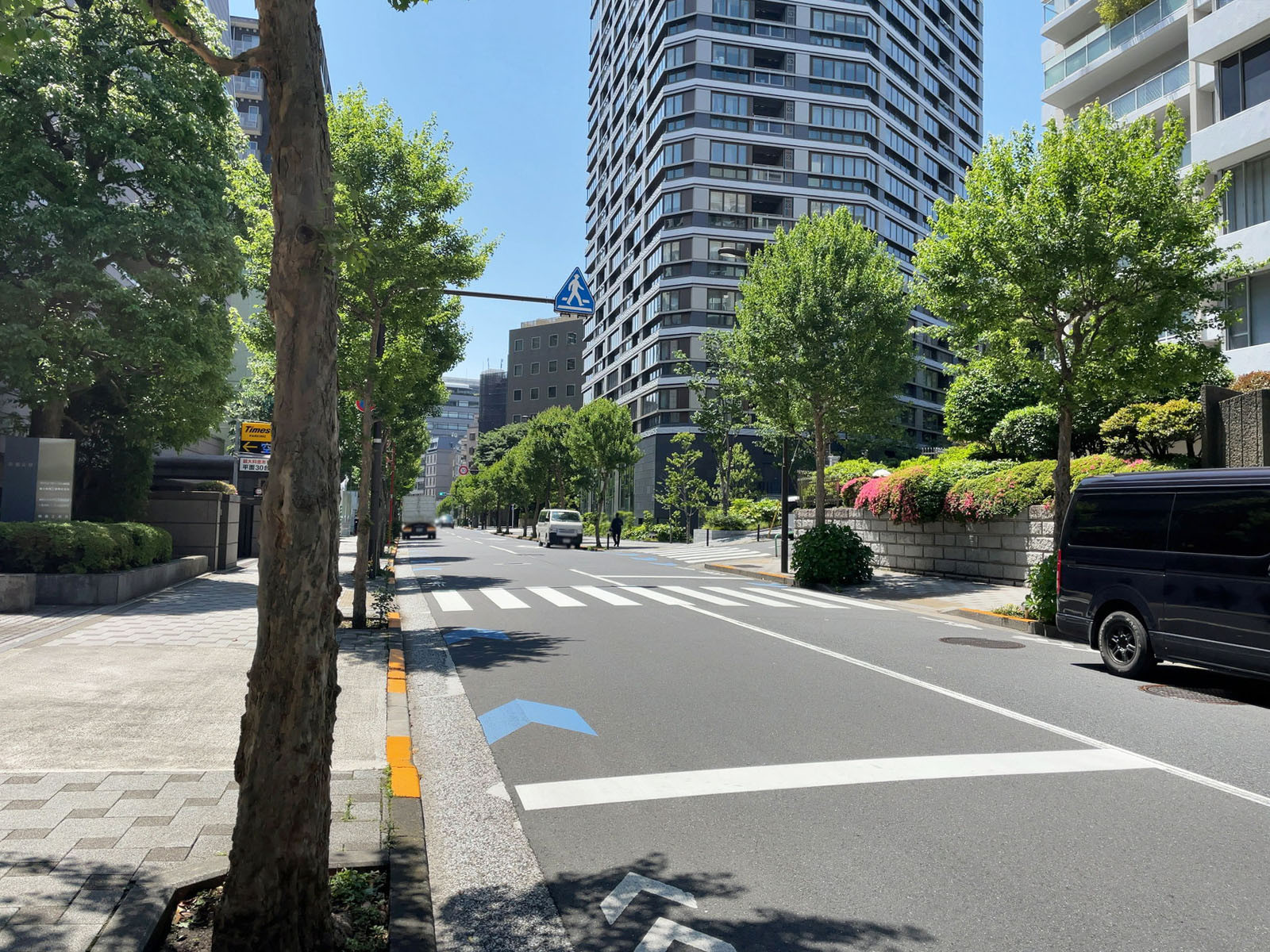 泉館文人通り前面の大妻通り
