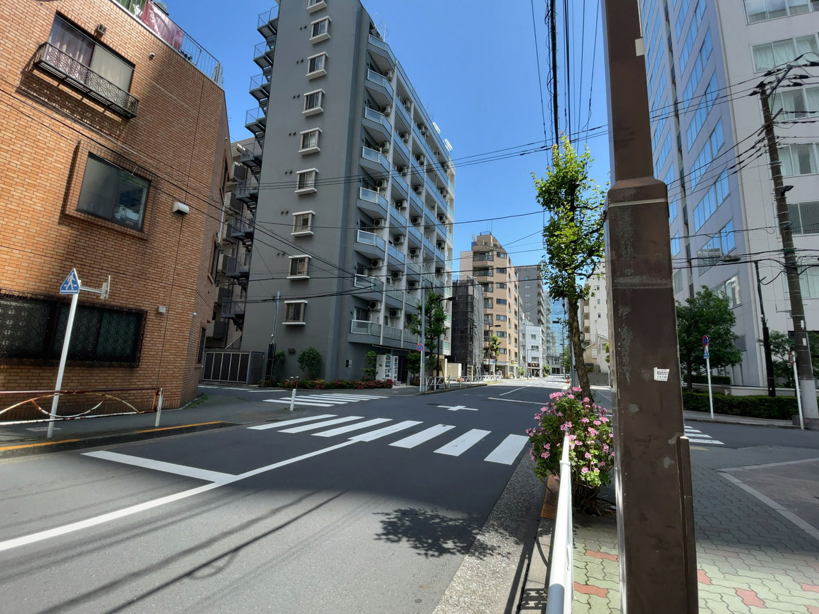 パークタワー錦糸町別棟前面の通り