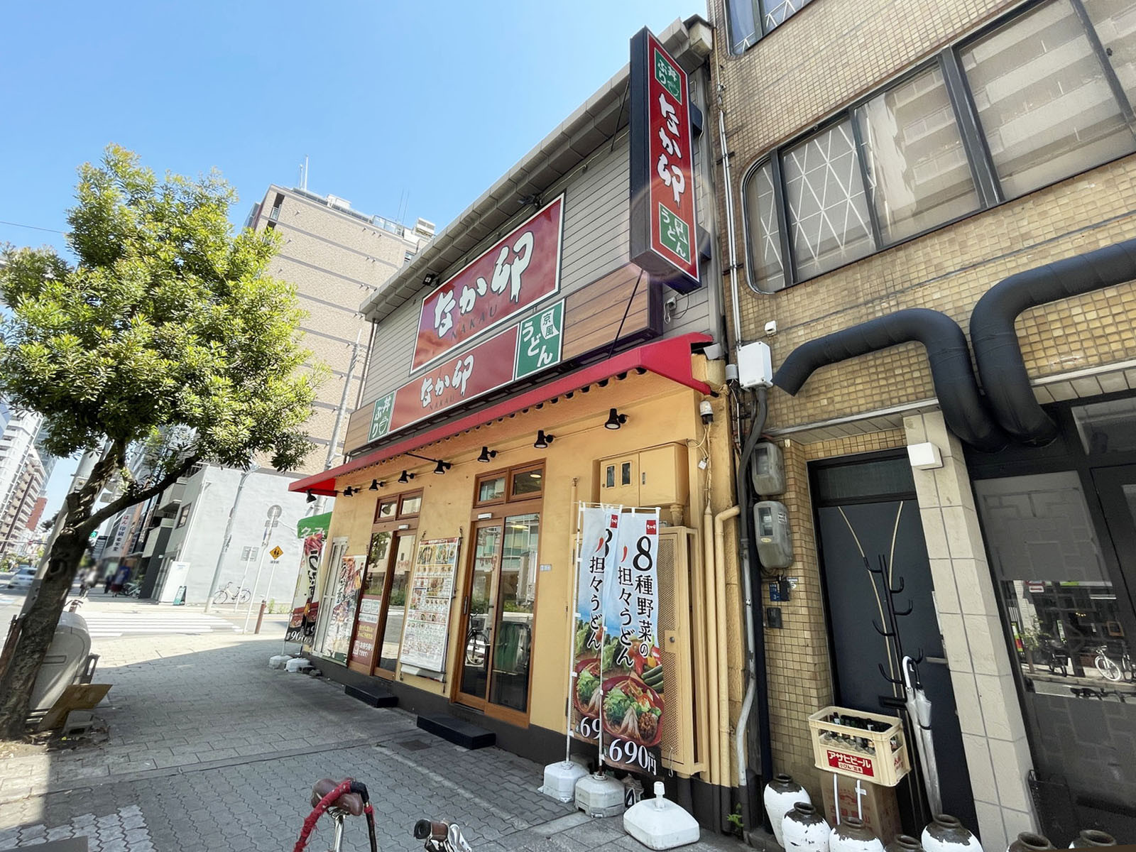徒歩2分のなか卯 松屋町店