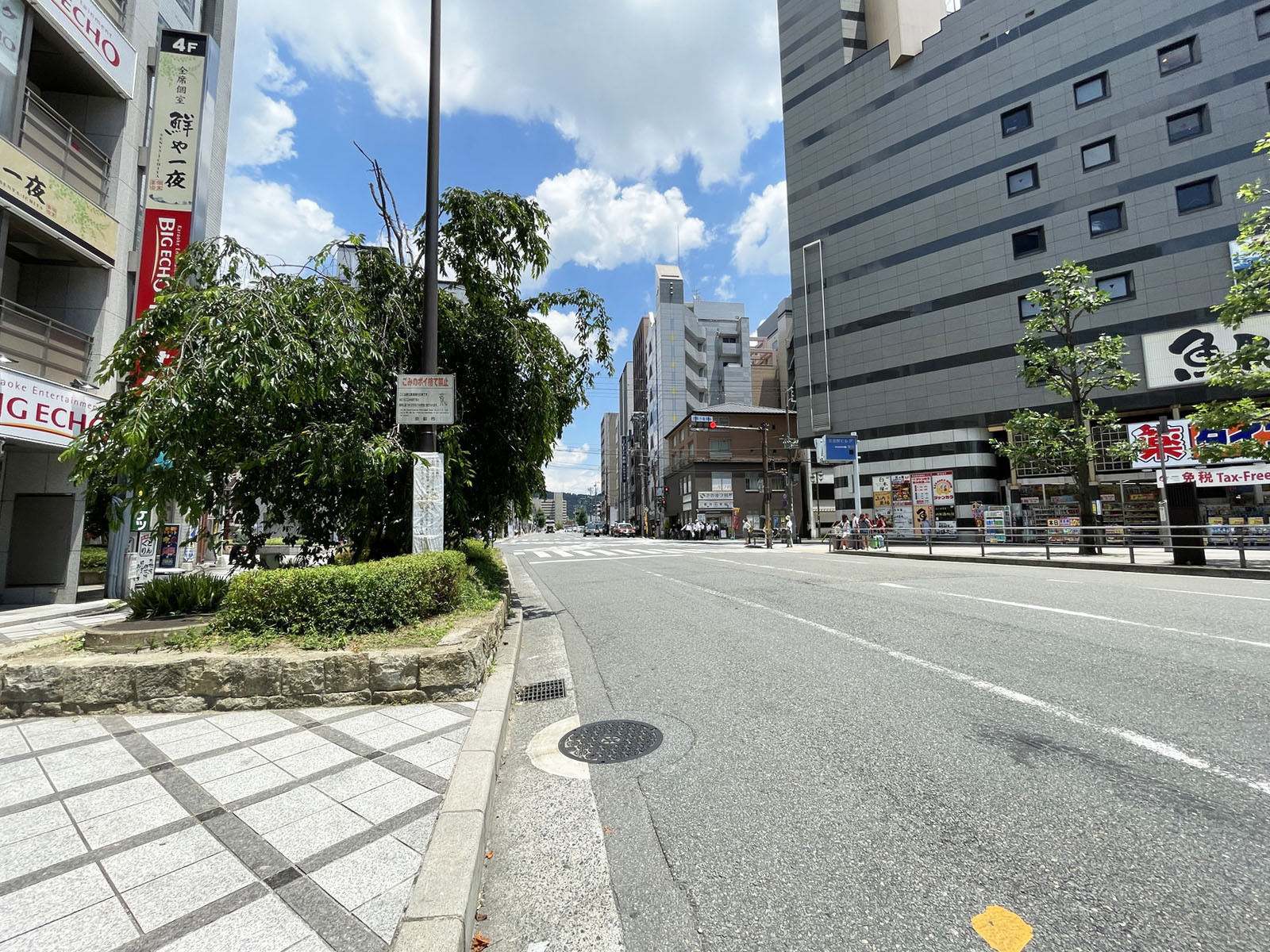 京都駅前ビル前面の通り