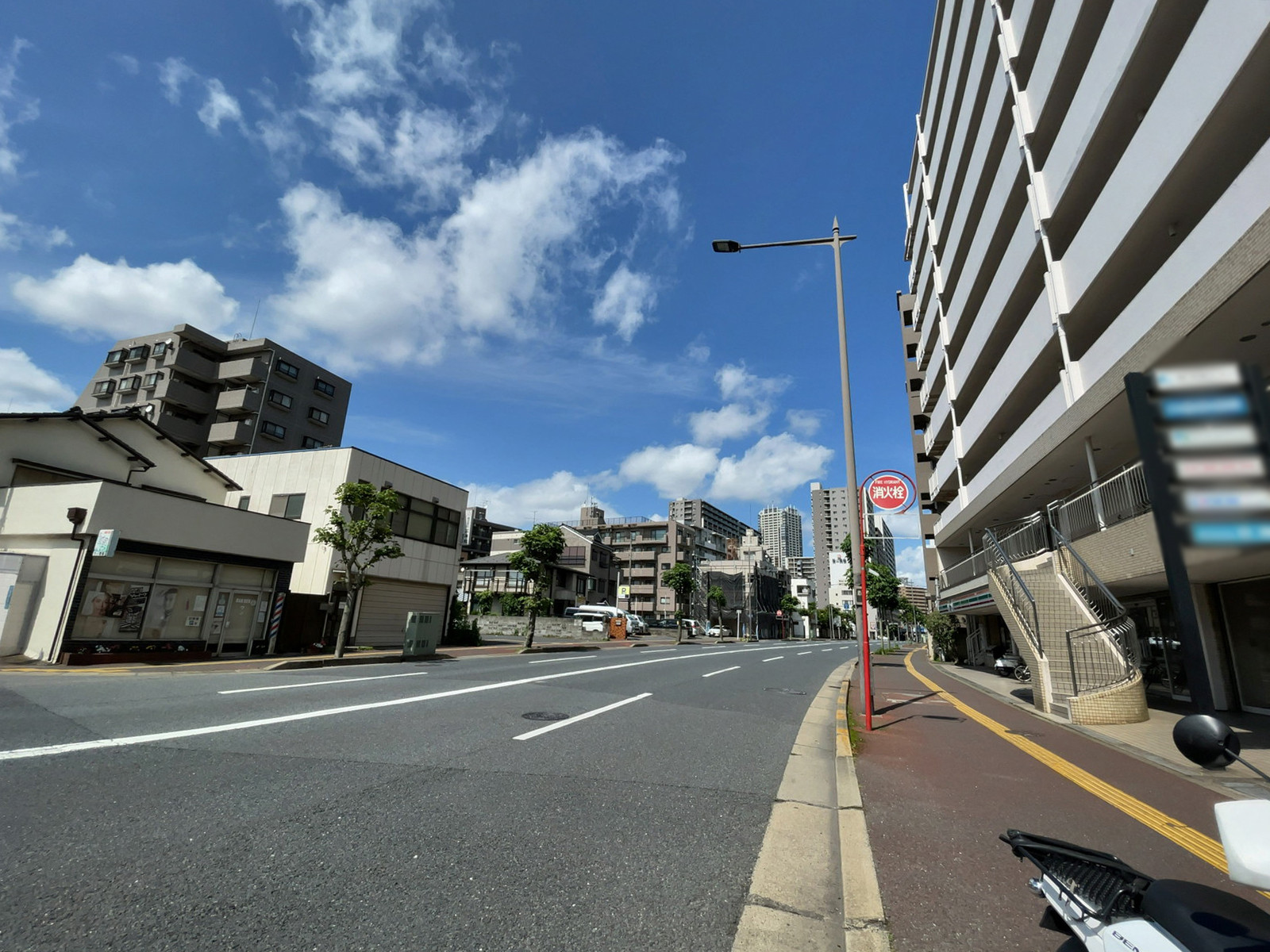 ハイツ千葉市神明町前面の通り