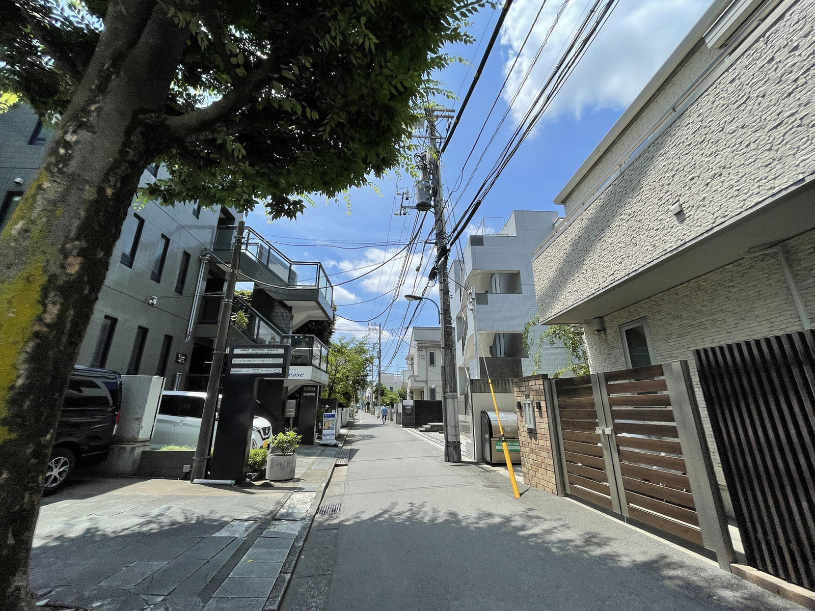 四谷若葉三信ビル前面の通り