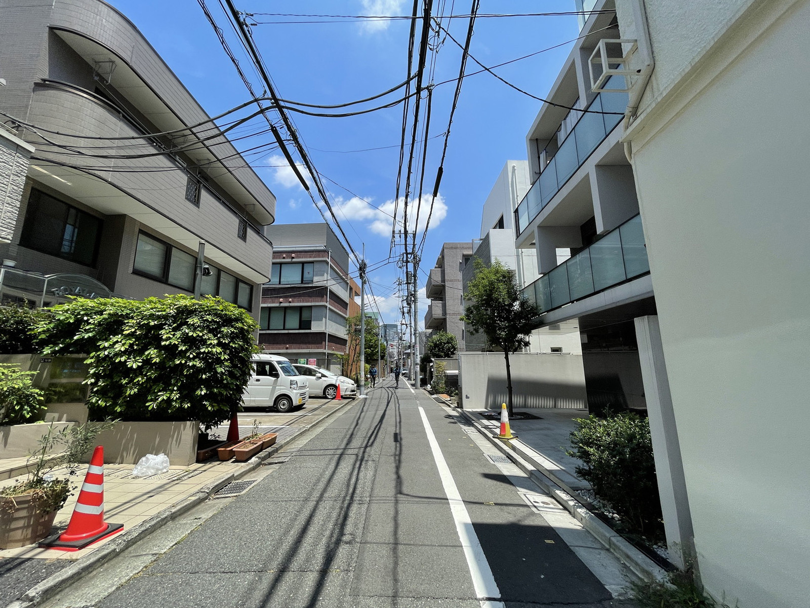 ロイヤル四谷前面の通り