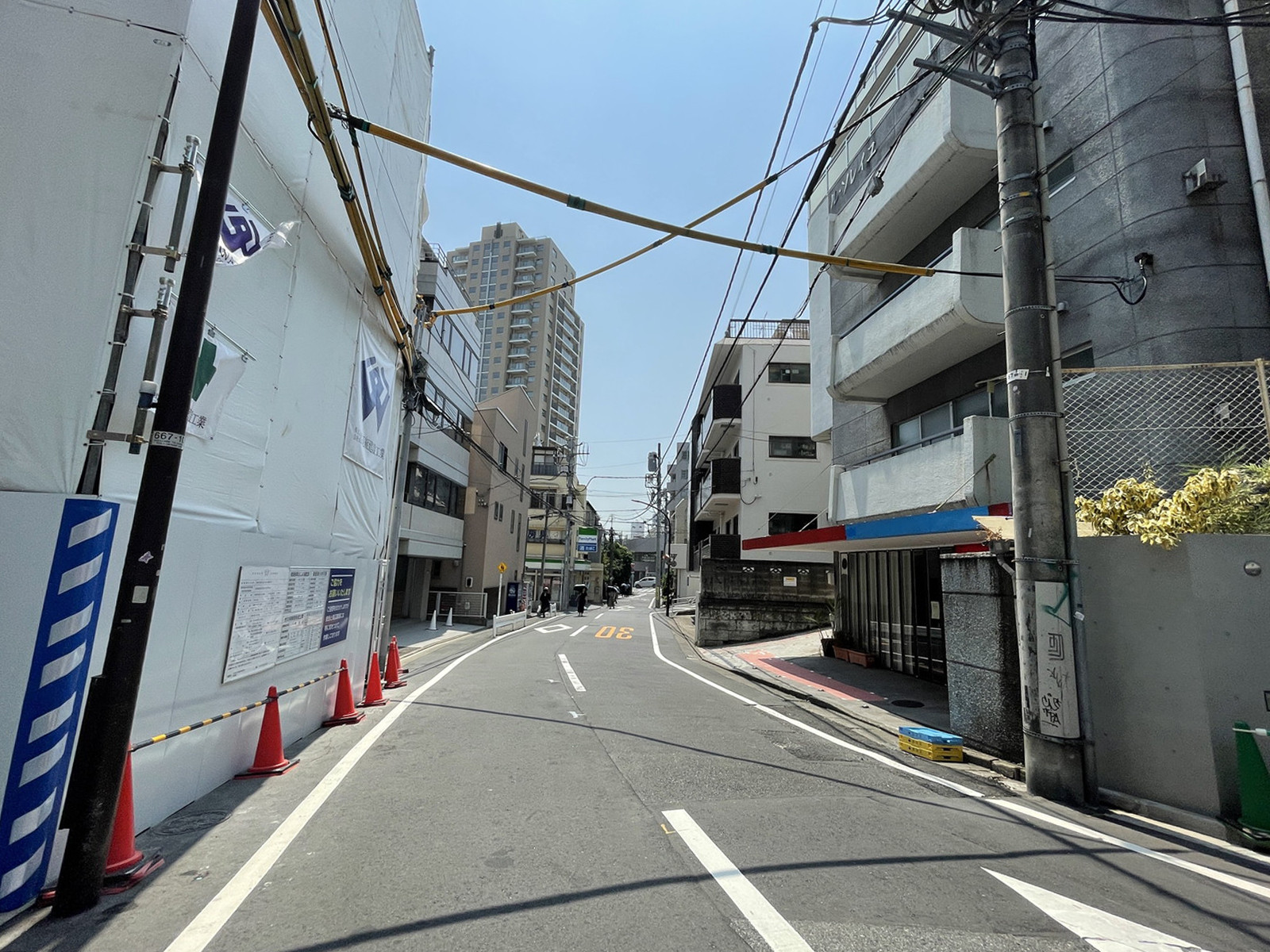 フローリッシュ千駄ヶ谷前面の通り