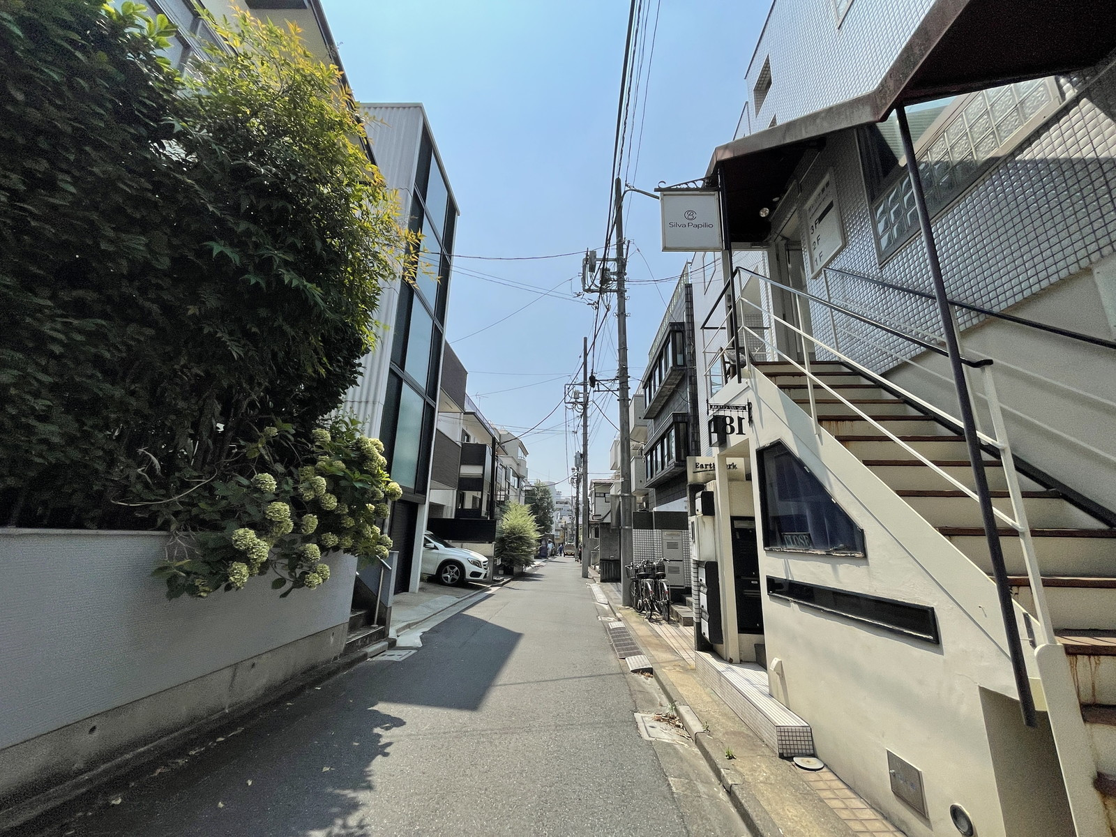 オフィスビル前面の通り
