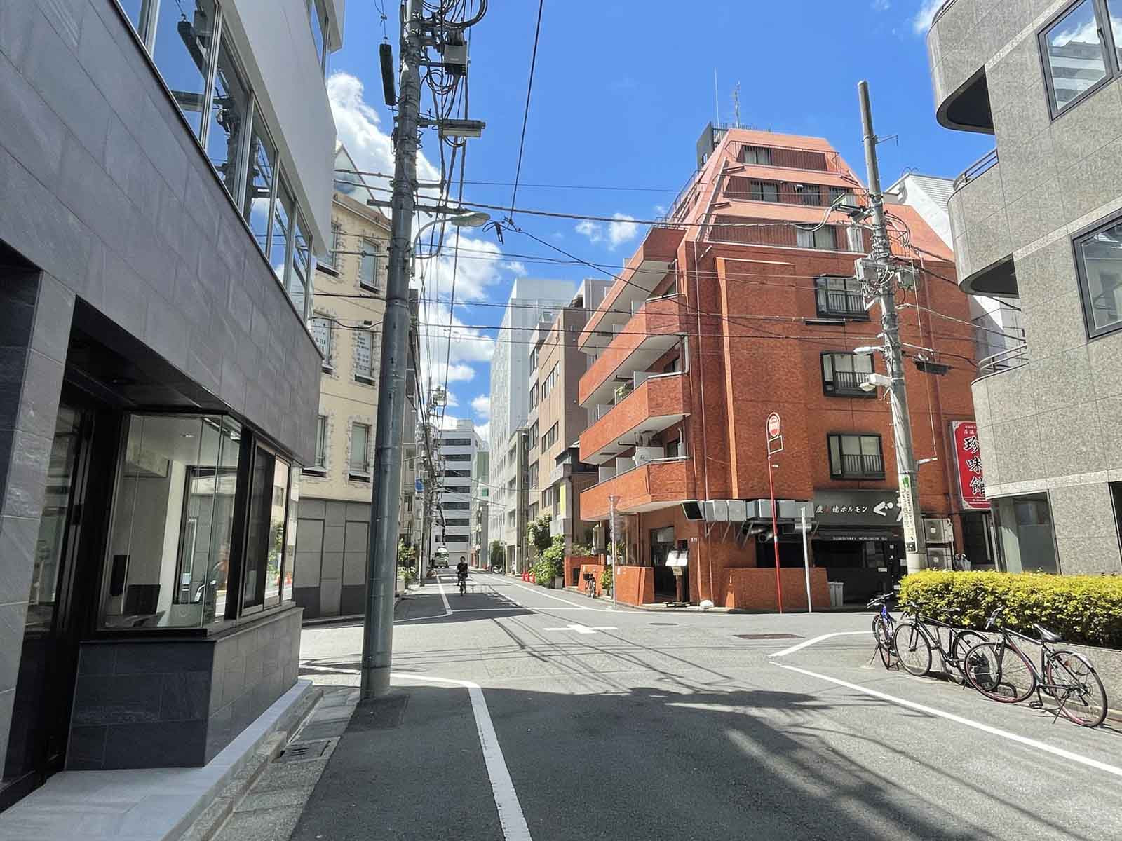 ACN築地テラスビル前面の通り