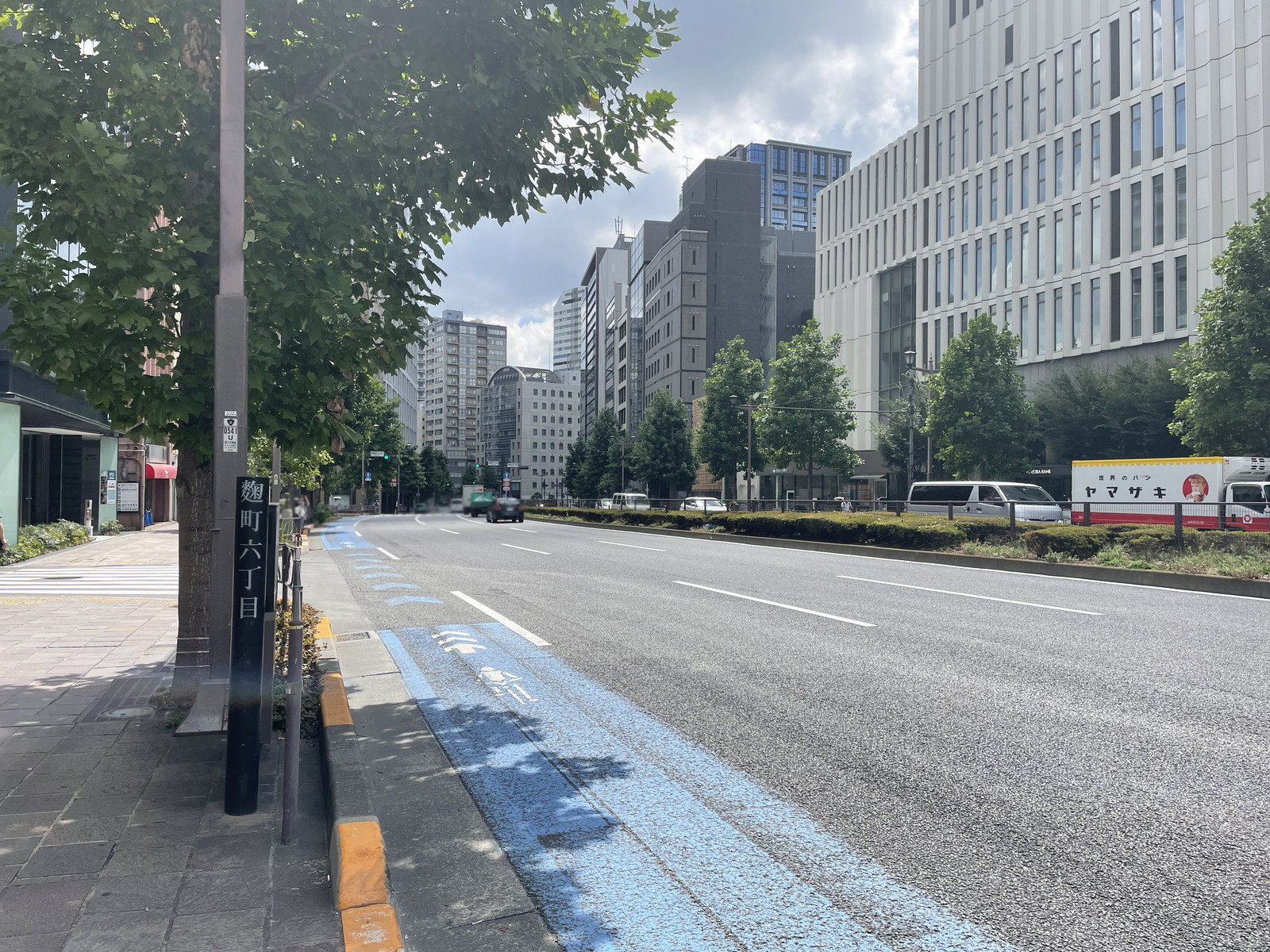TS麹町ビル前面の新宿通り