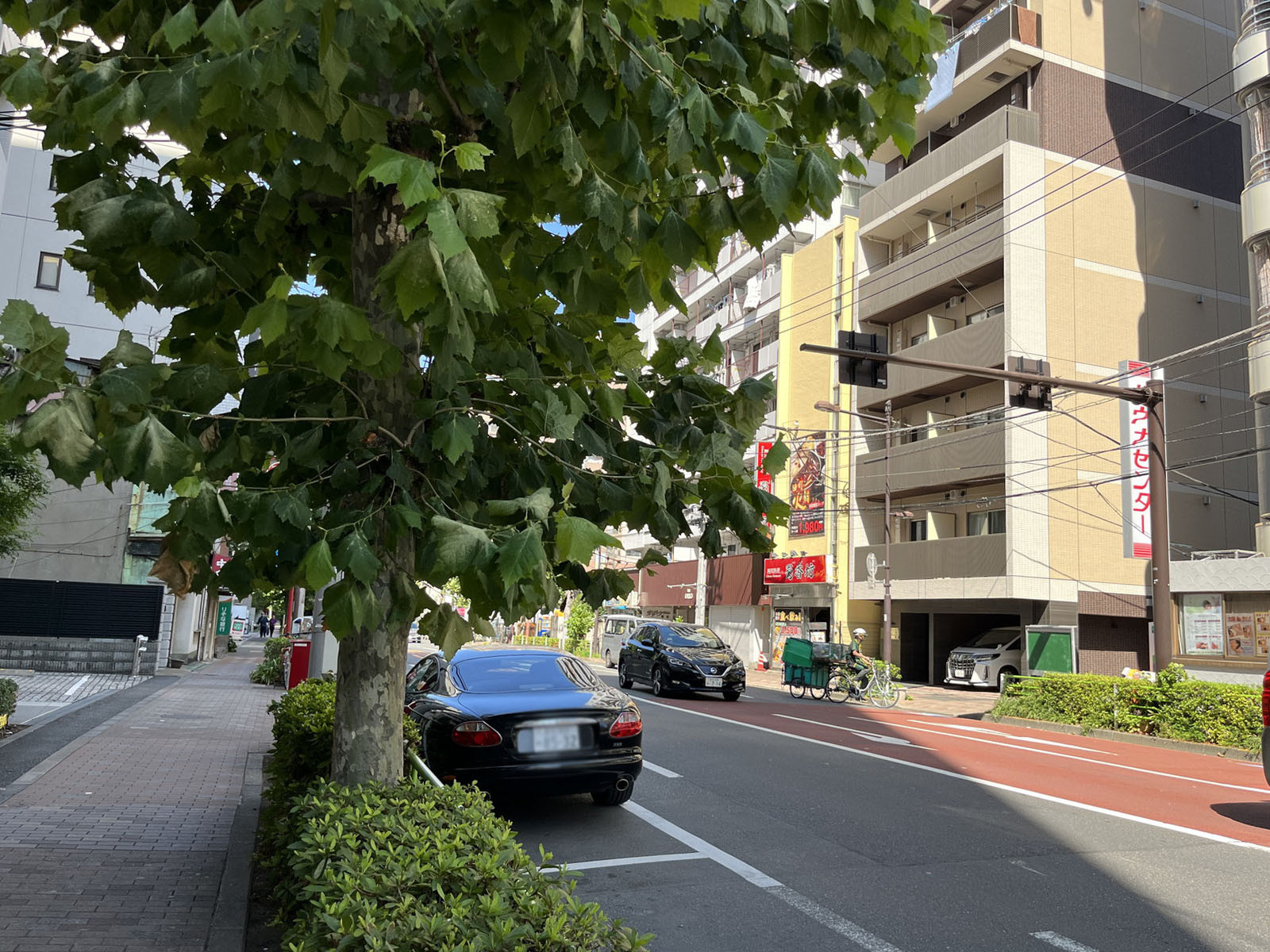 立花ビル台東根岸前面の入谷口通り