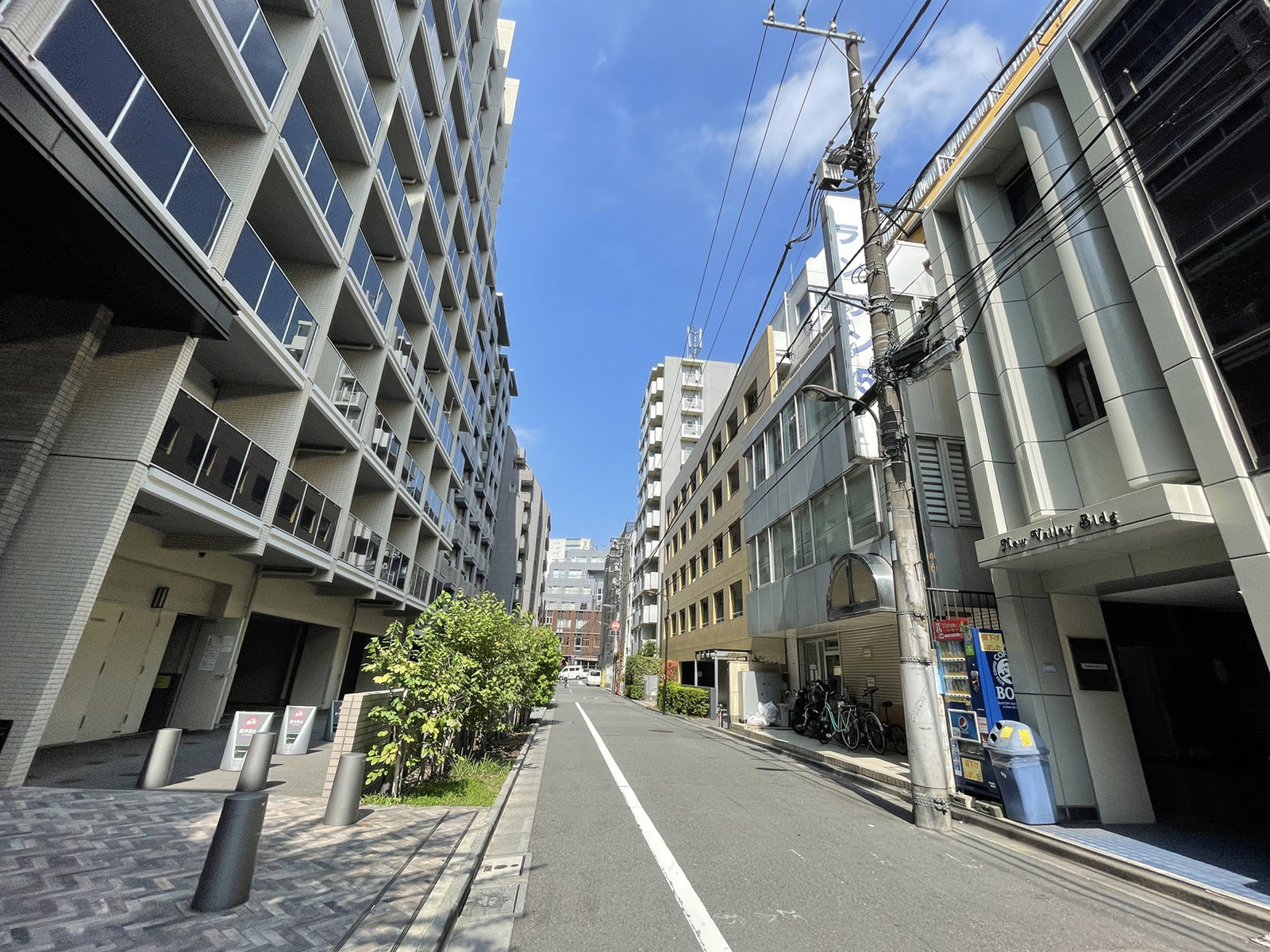 ランザン5ビル前面の通り