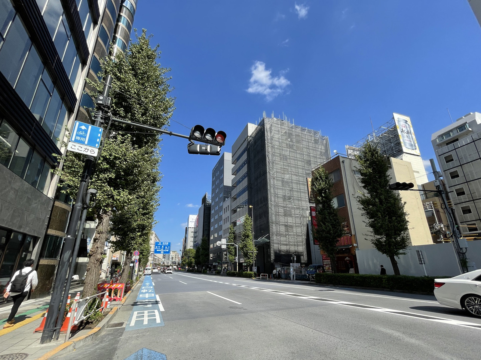 雷門長谷川ビル前面の通り