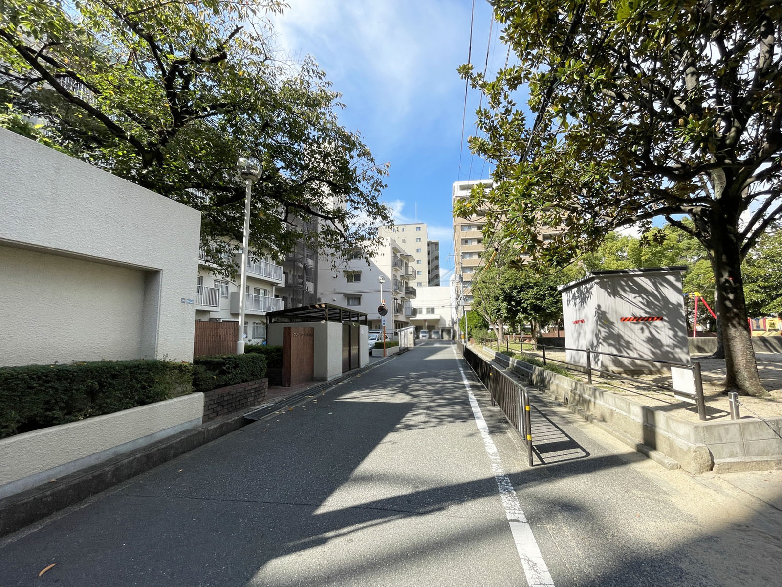 フェスタ江坂前面の通り
