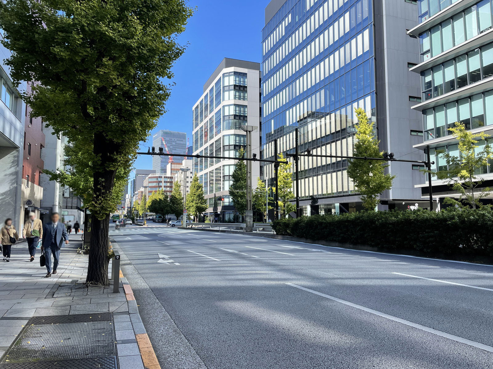 セイコー八重洲通ビル前面の八重洲通り