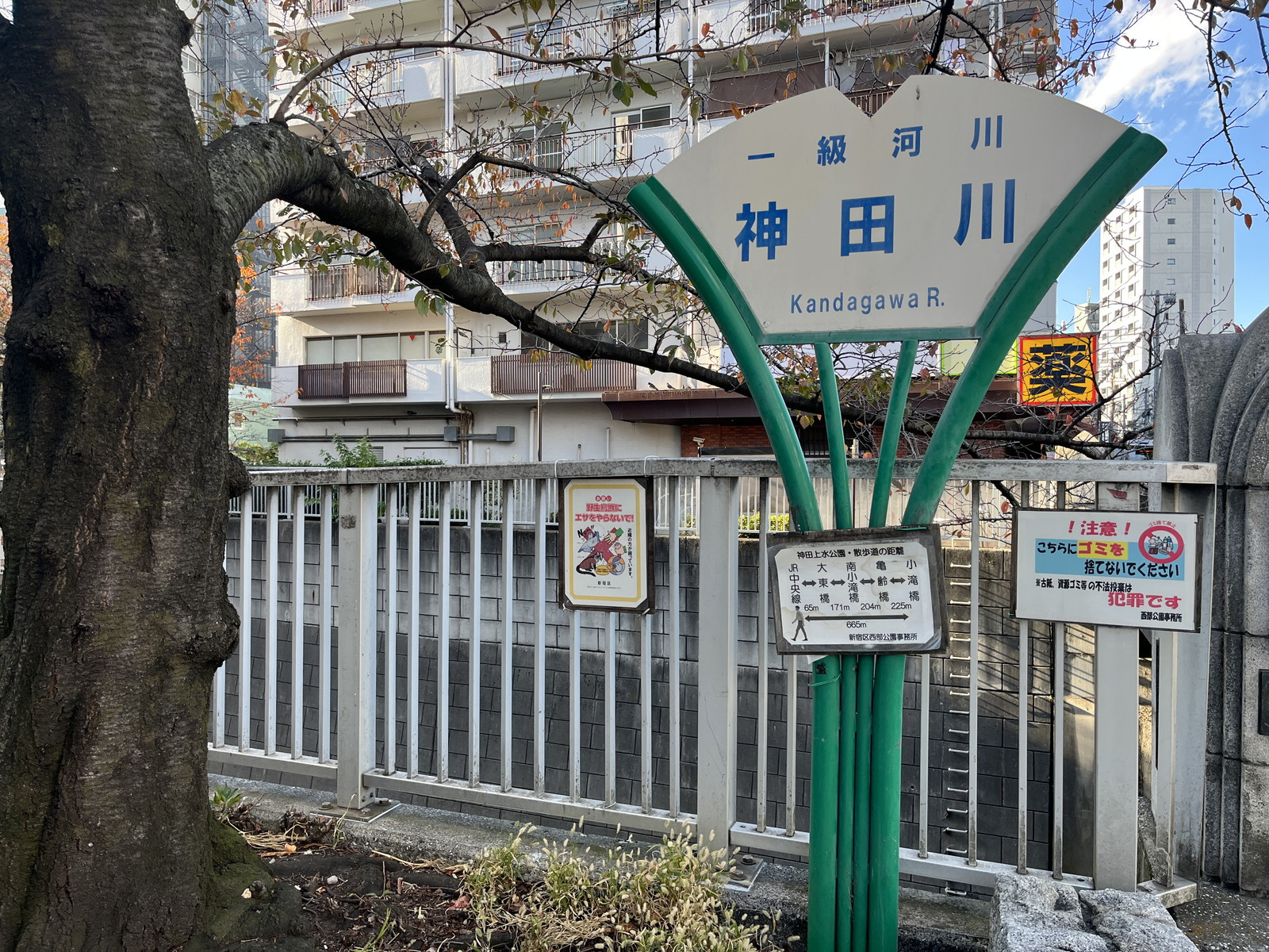 付近を流れる神田川