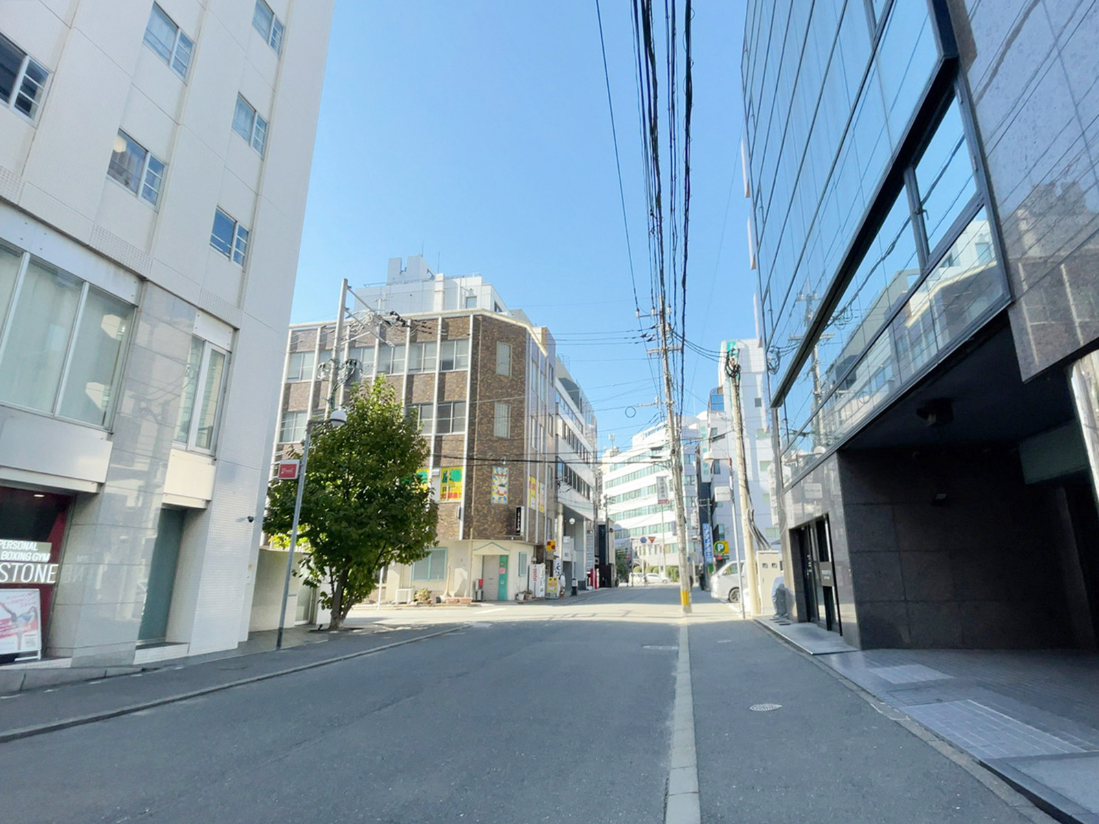 アーテリアルビル前面の通り