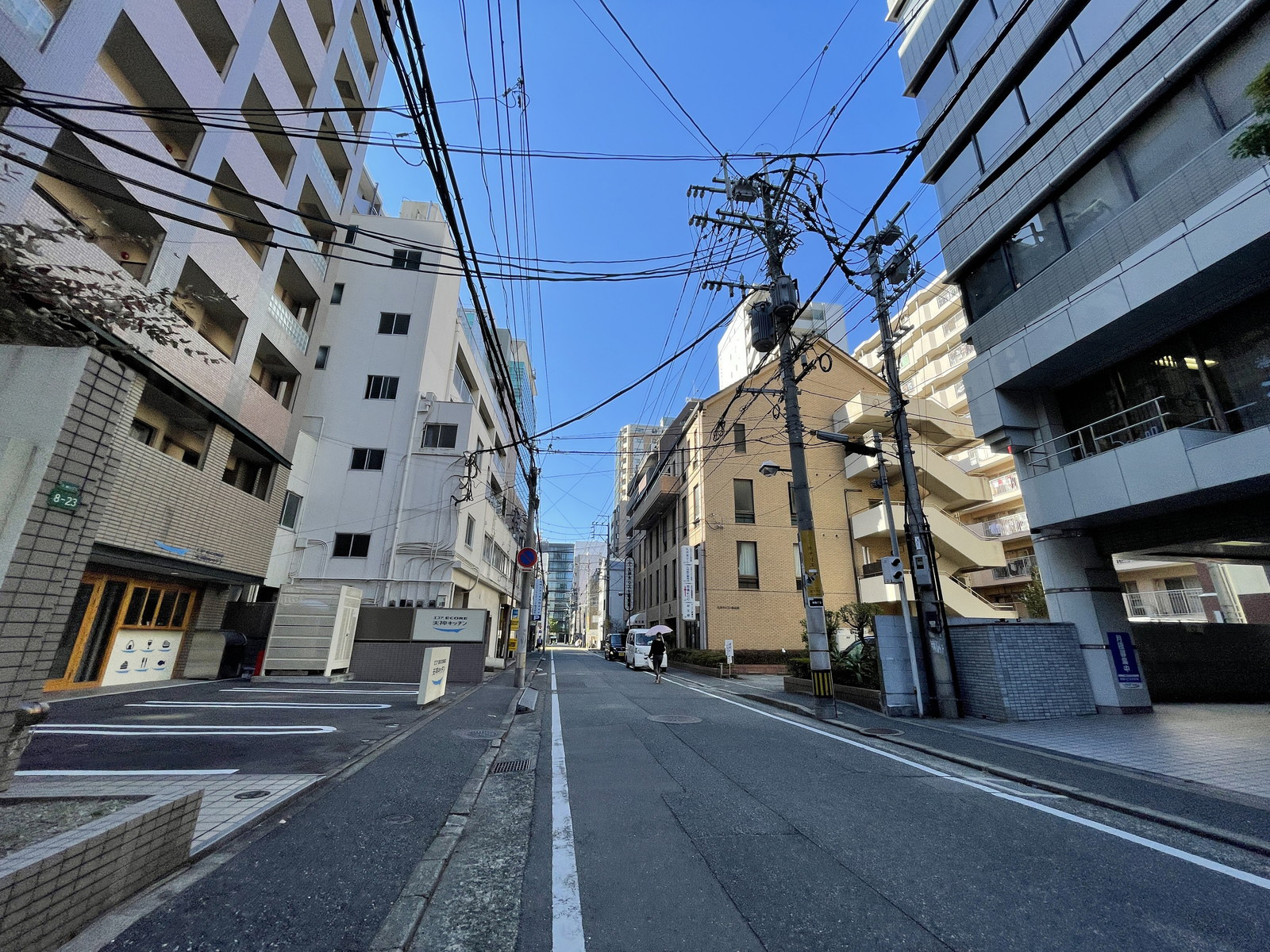 LANDICビル前面の通り