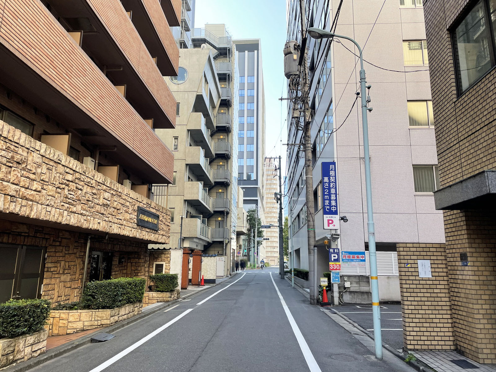 築地大和ビル前面の通り