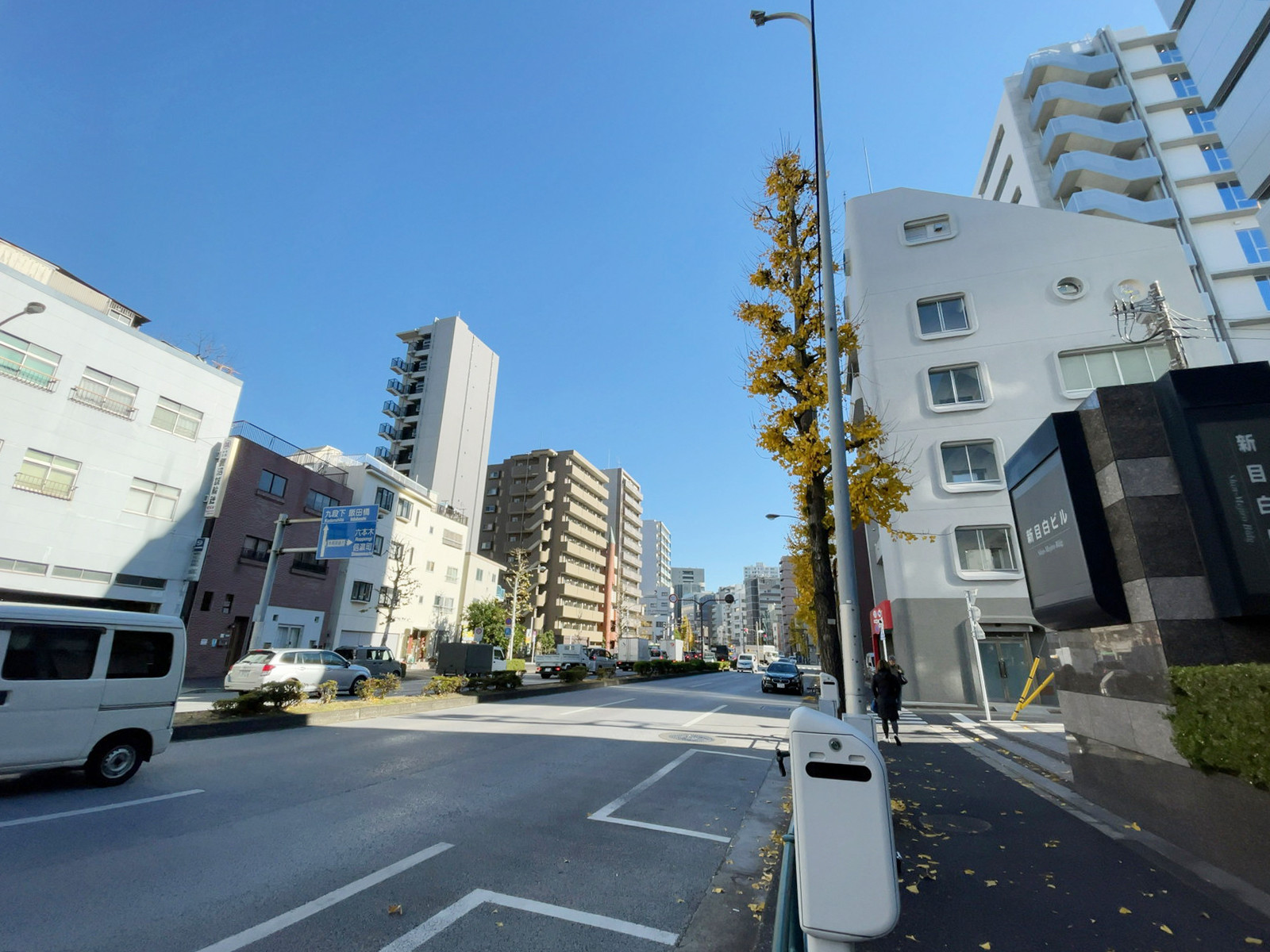 新目白ビル前面の通り