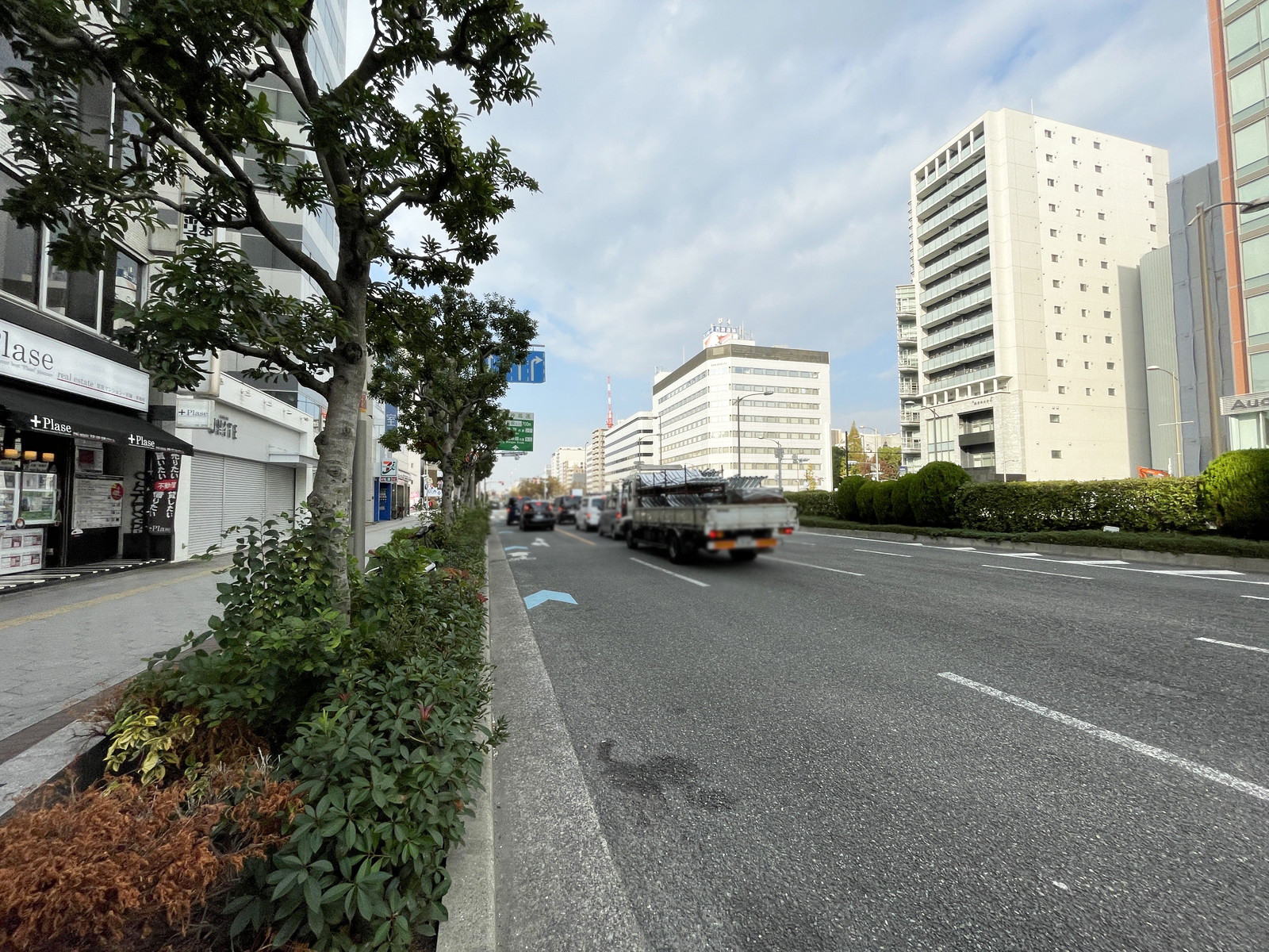 ライフシステムビル前面の通り