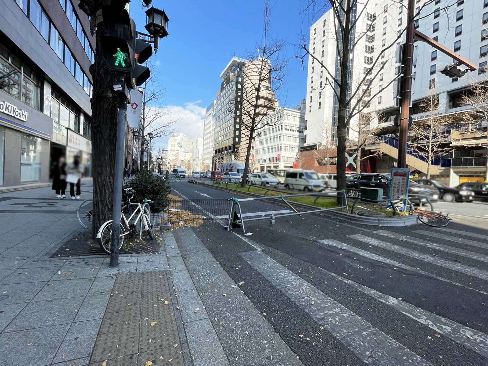 難波日興ビル前面の通り