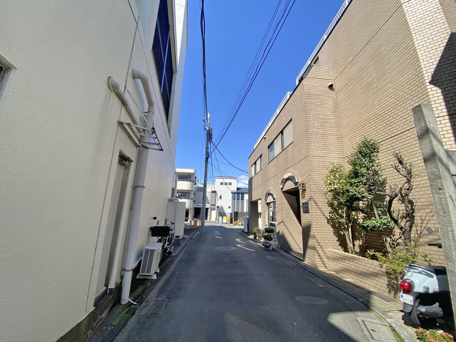 山王井上ビル前面の通り