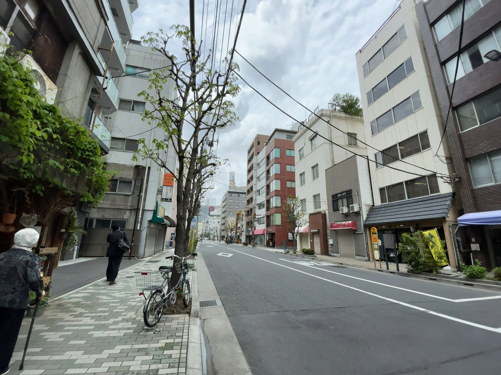 横山ビル前面の通り