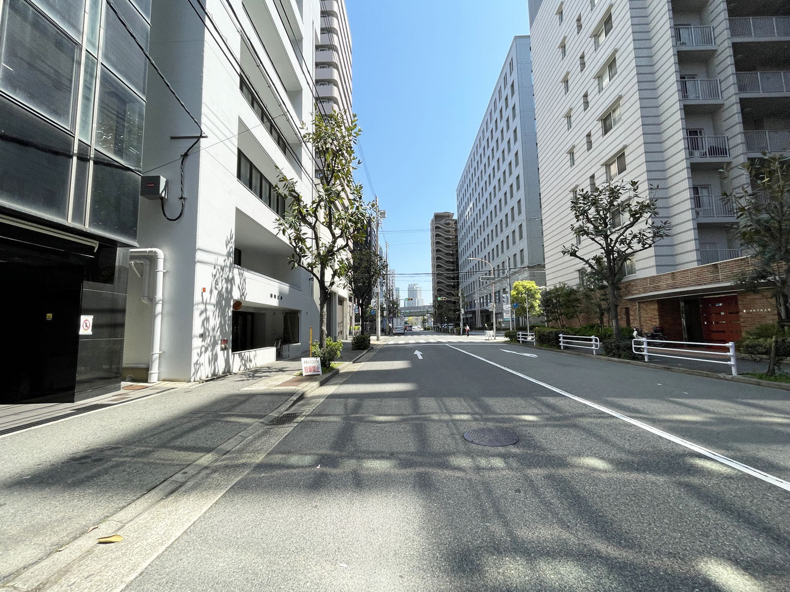 岡崎ビル前面の通り