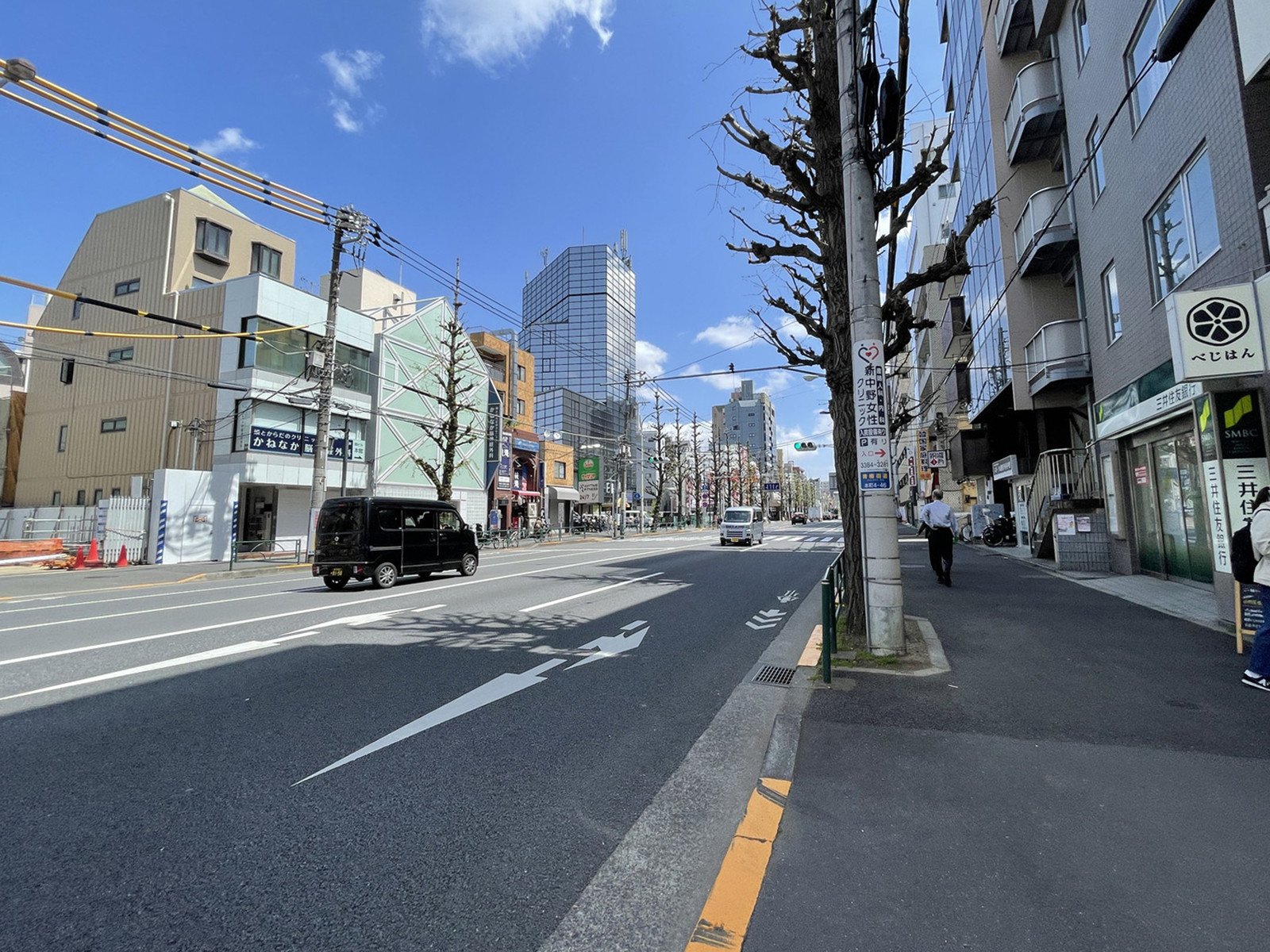 JESCO新中野ビル前面の通り