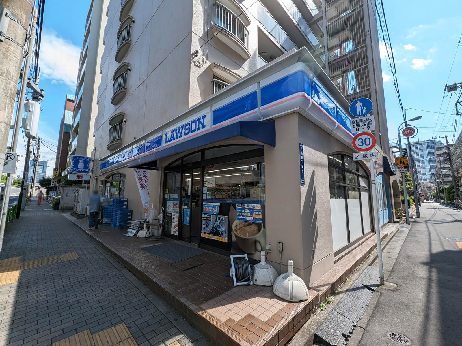 徒歩2分のローソン Ｈ月島四丁目店