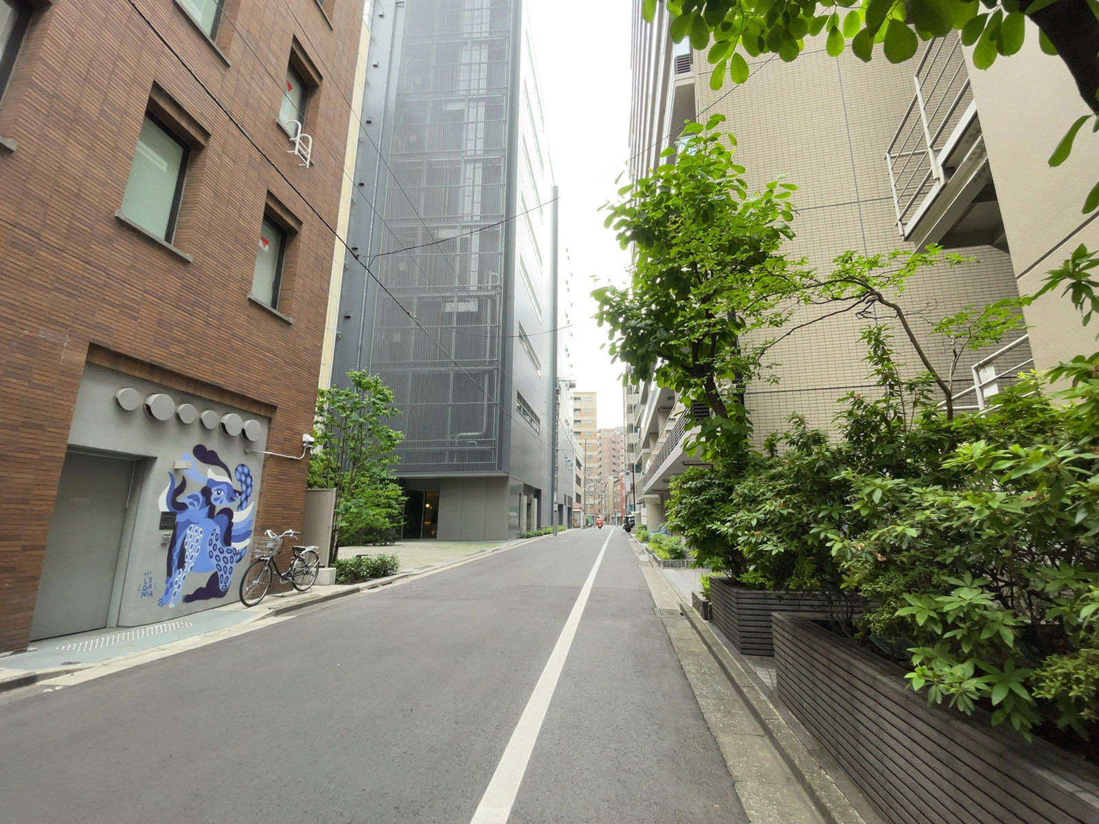 伊良古ビル前面の通り
