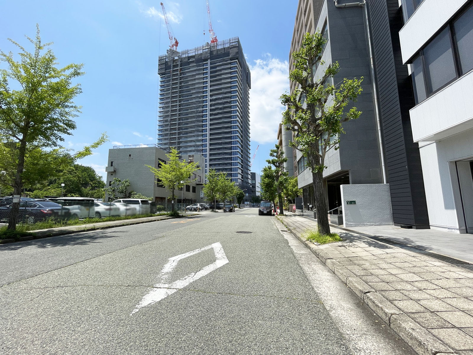 (仮)横田工業株式会社本社ビル前面の通り