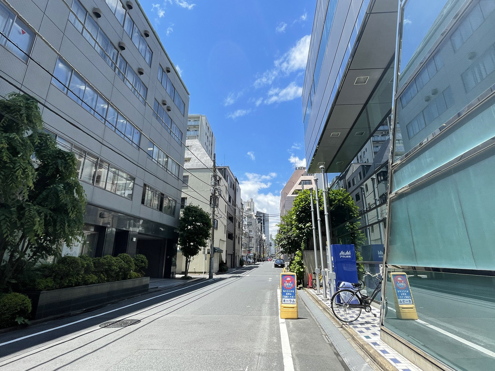 オーラムビル前面の通り