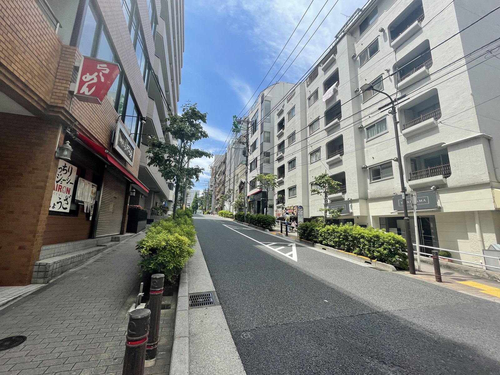 篠田ビル前面の通り