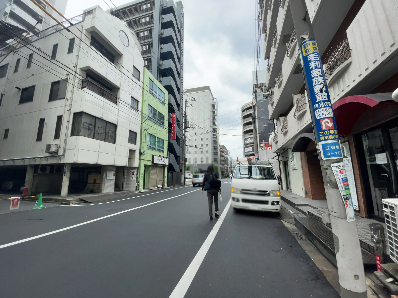ベルグリーン錦糸町前面の通り