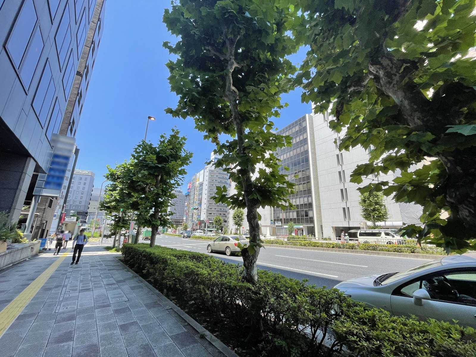 電波ビル前面の桜田通り