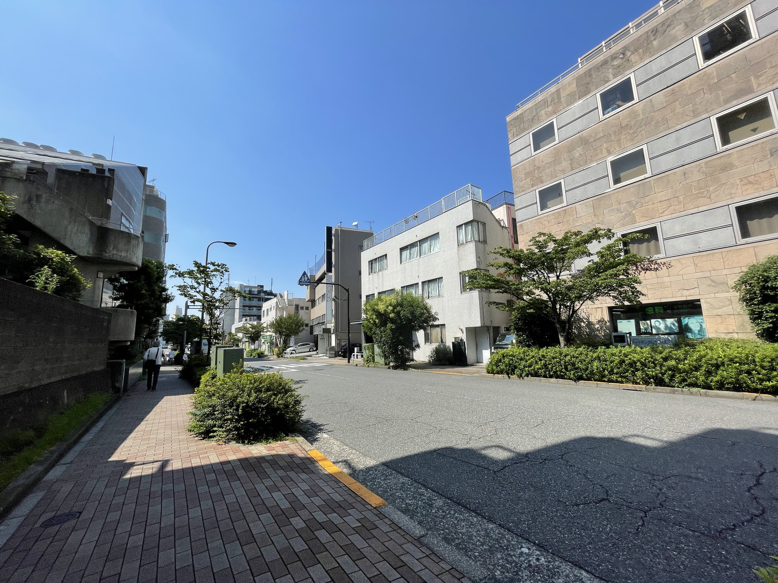 Y.T.タナカビル前面の通り