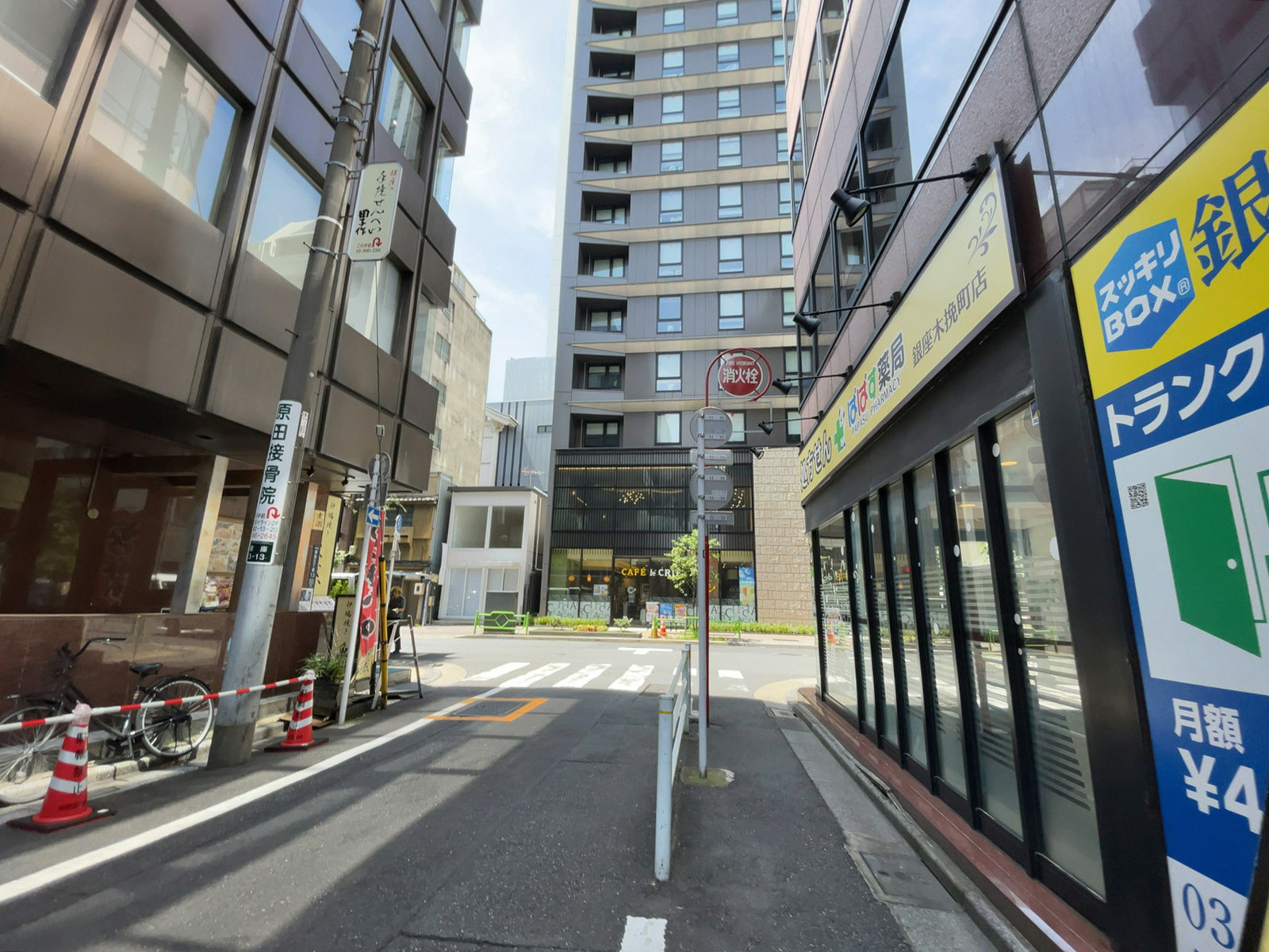 第2タチバナ銀座ビル前面の通り