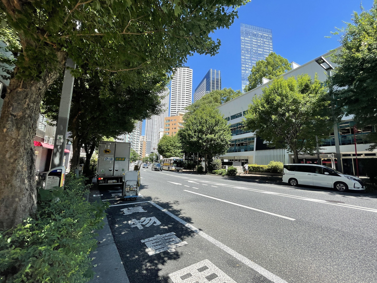 十二社熊野会館前面の通り