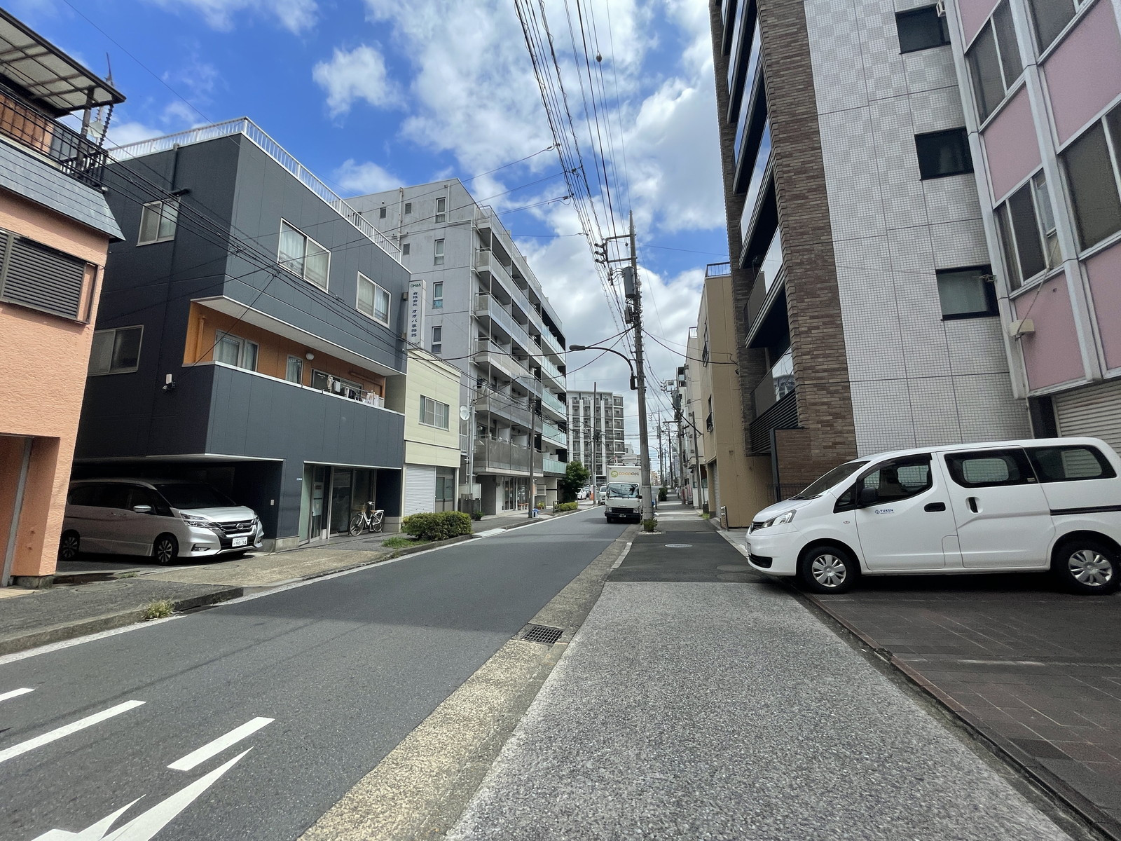 スマートVILLA多摩川前面の通り