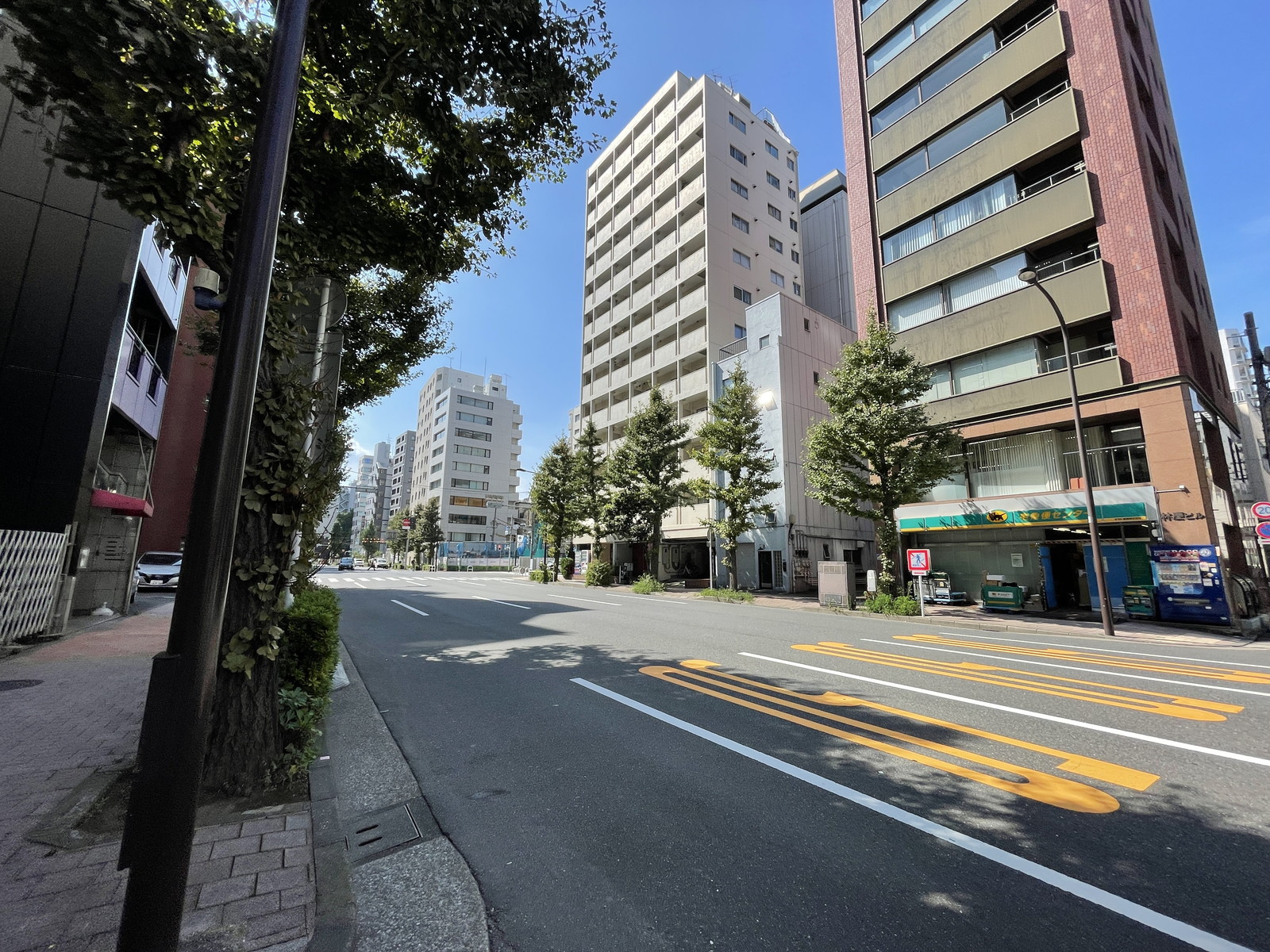 第2片山ビル前面の通り