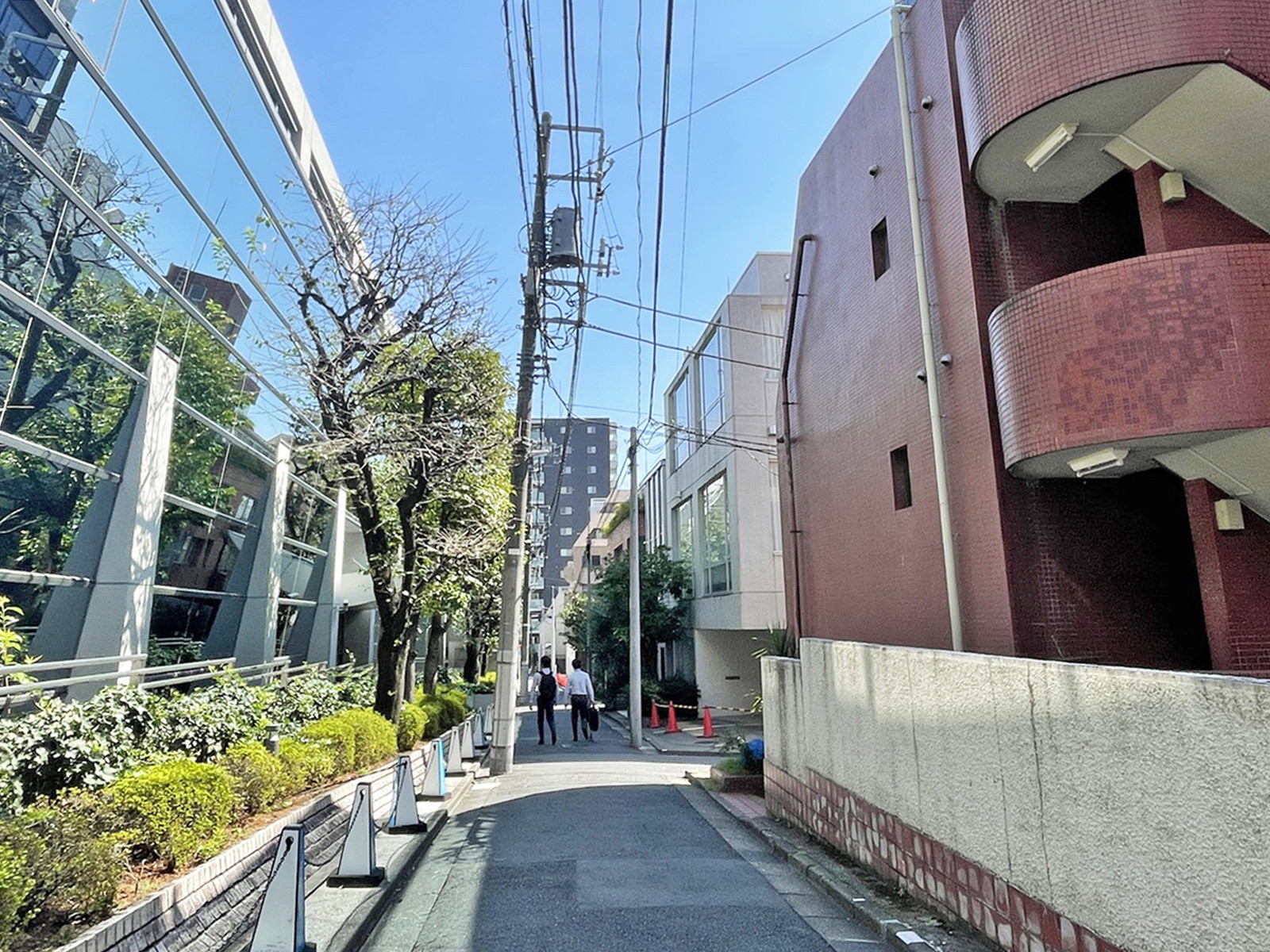 鎌田ビル前面の通り