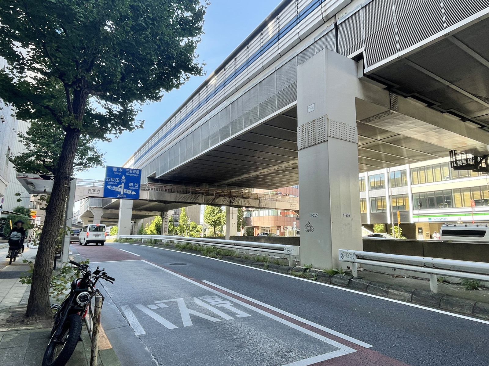 青葉台タワーANNEX前面の玉川通り
