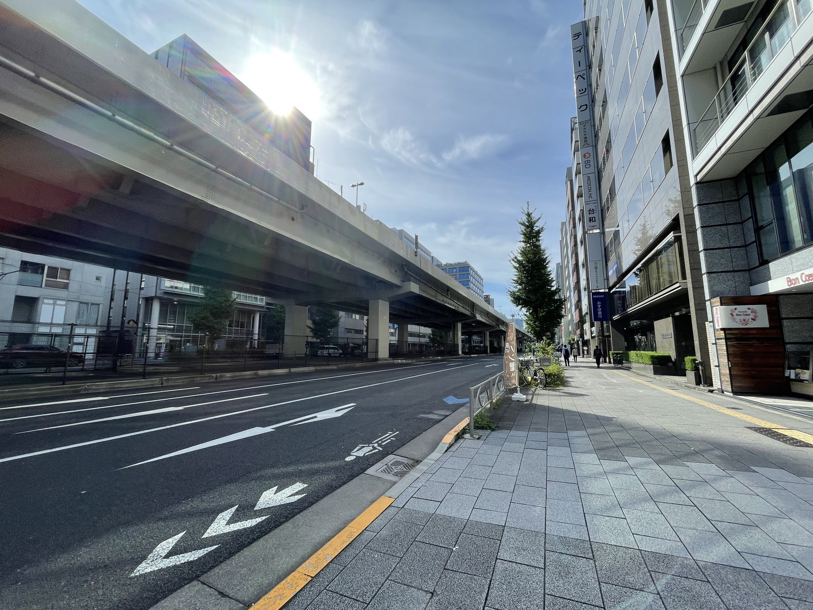 日土地御徒町ビル前面の通り