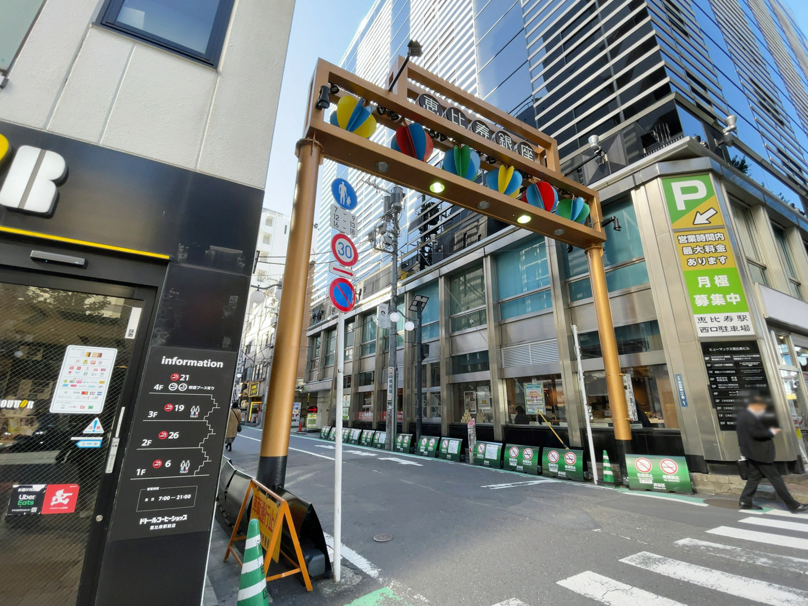 近くの恵比寿銀座通り