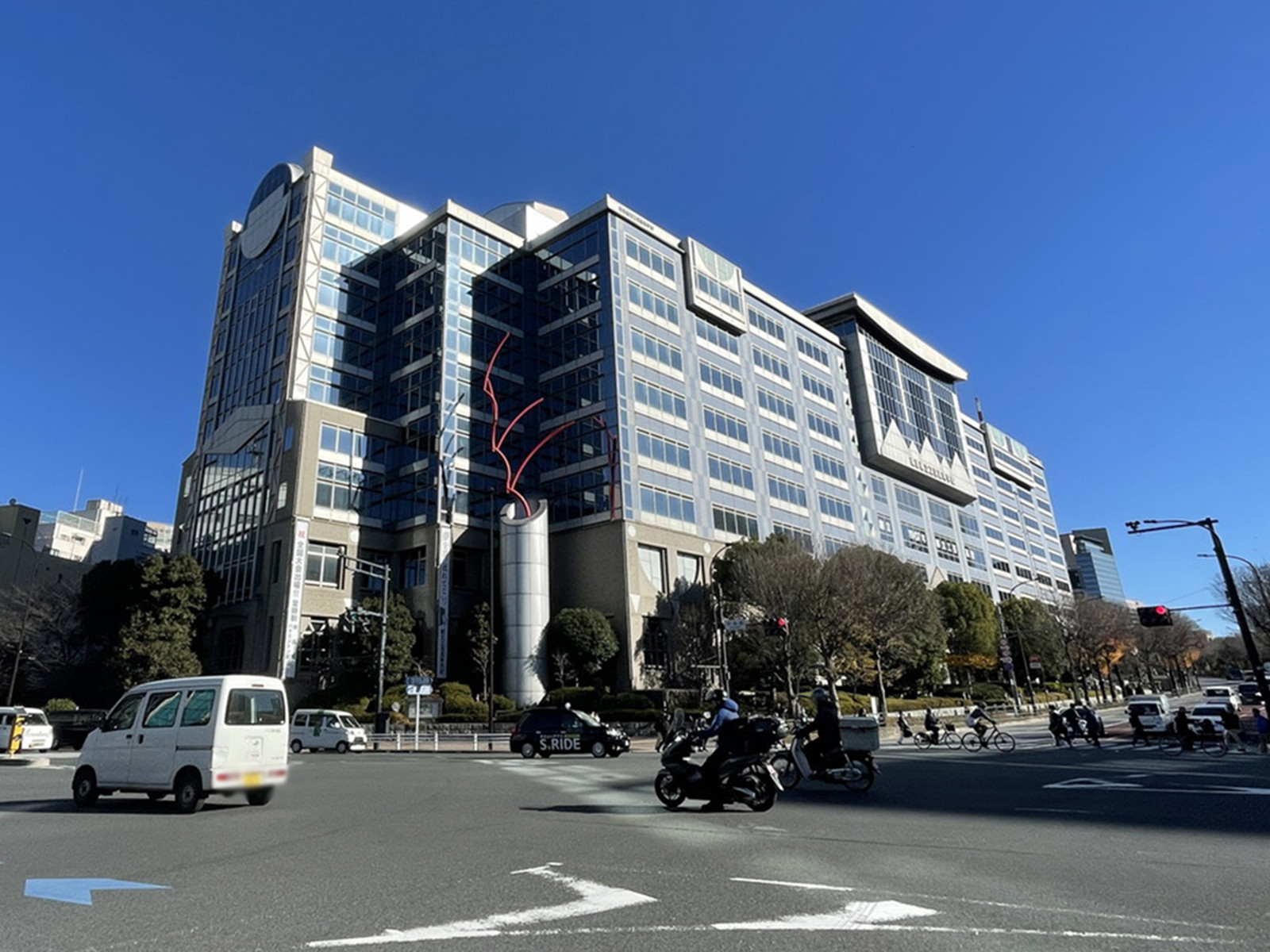 付近の東京都立工芸高校