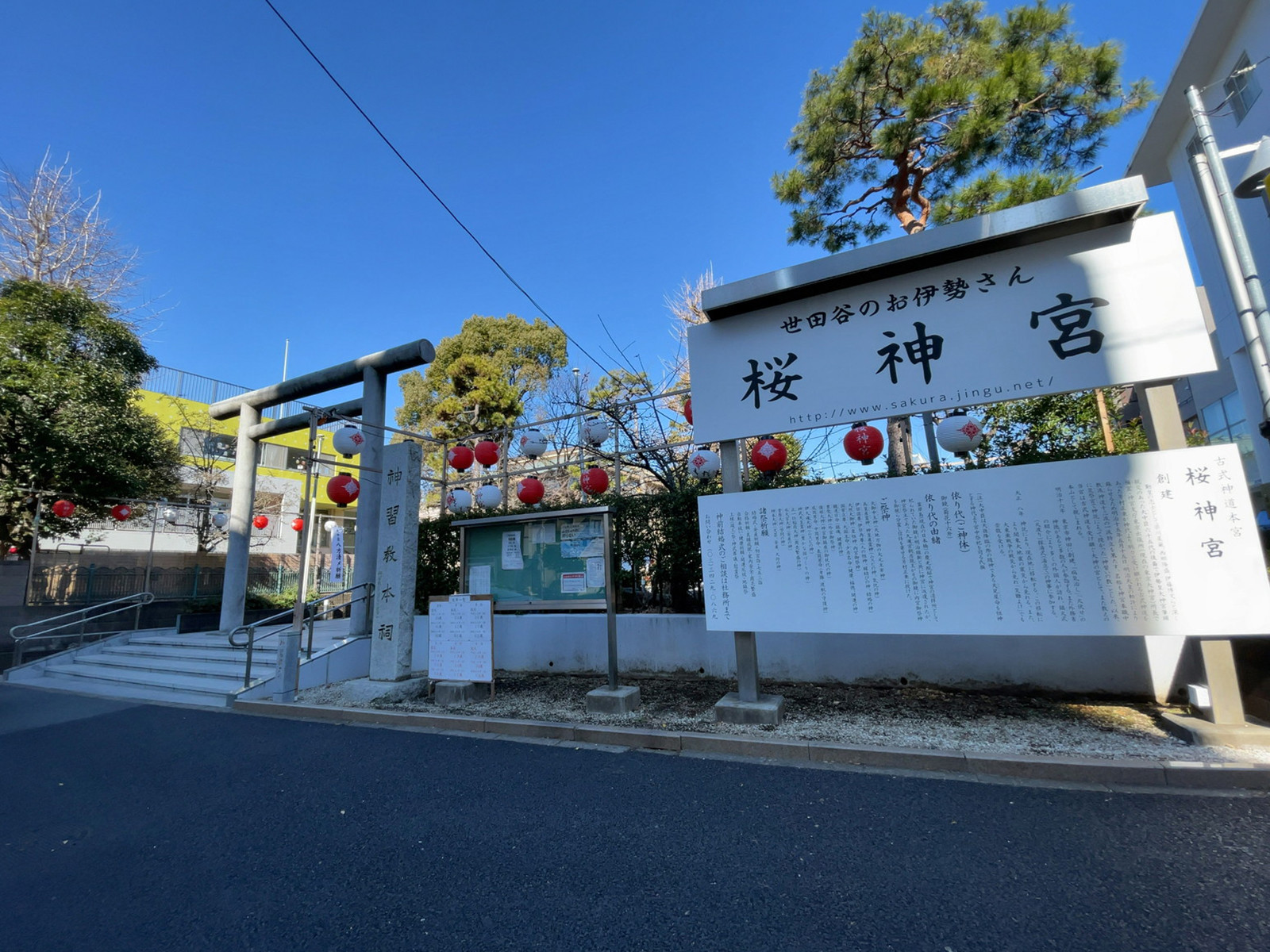 斜め向かいの桜神宮