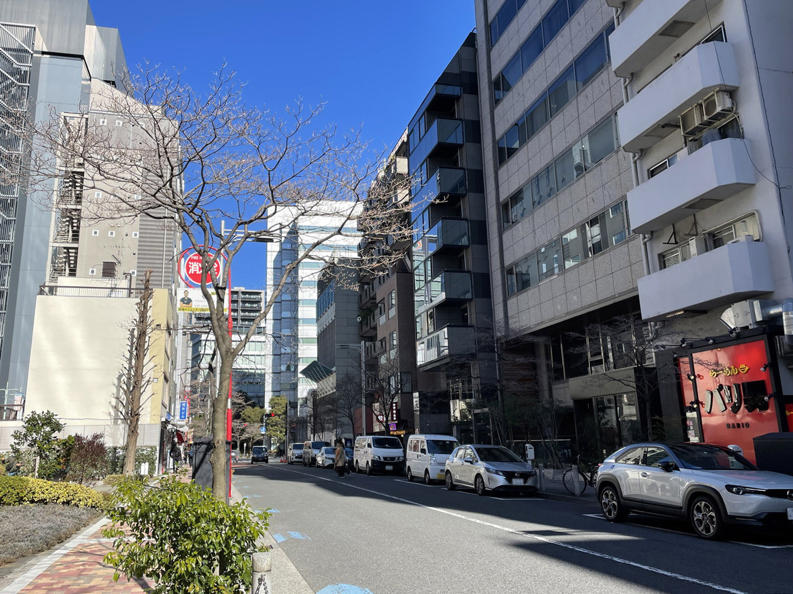 羽織屋ビル前面の通り