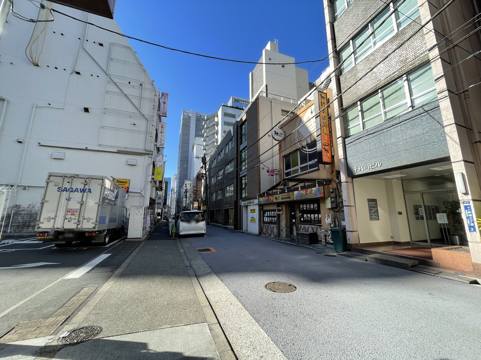 千代川ビル前面の通り