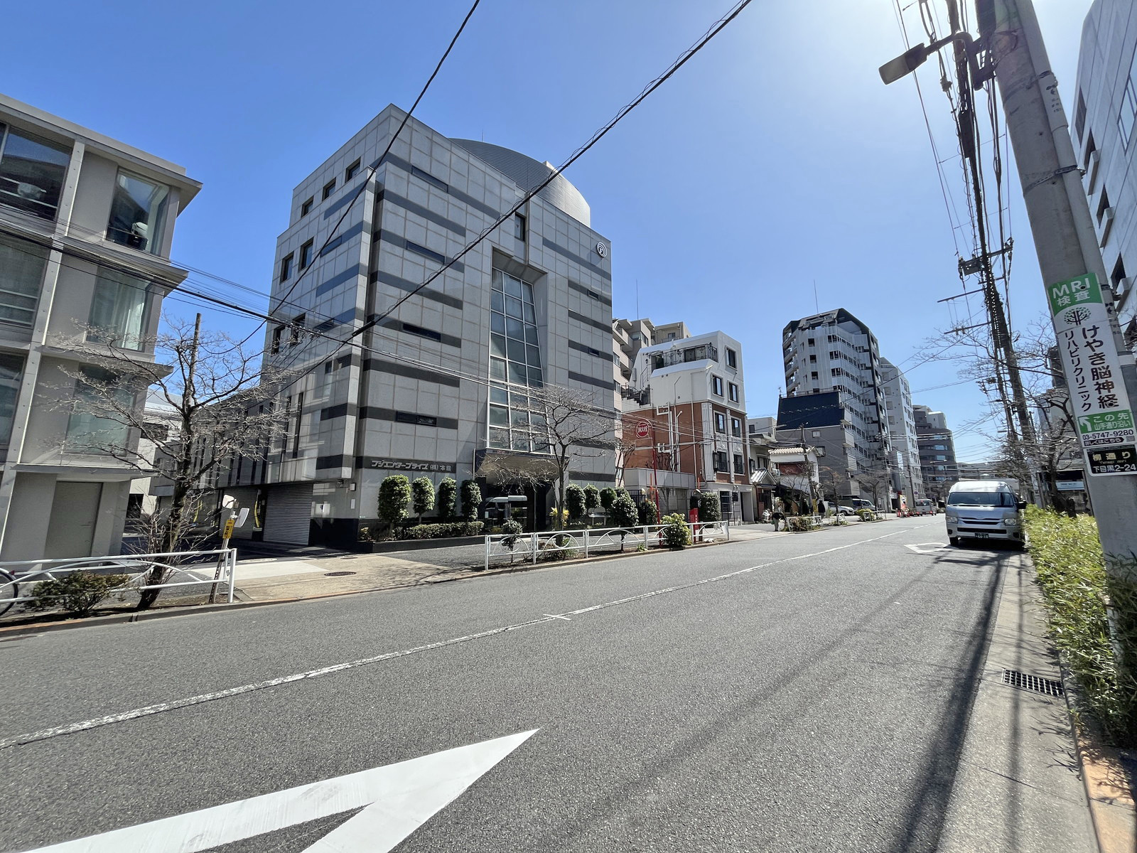 ファラオビル前面の柳通り