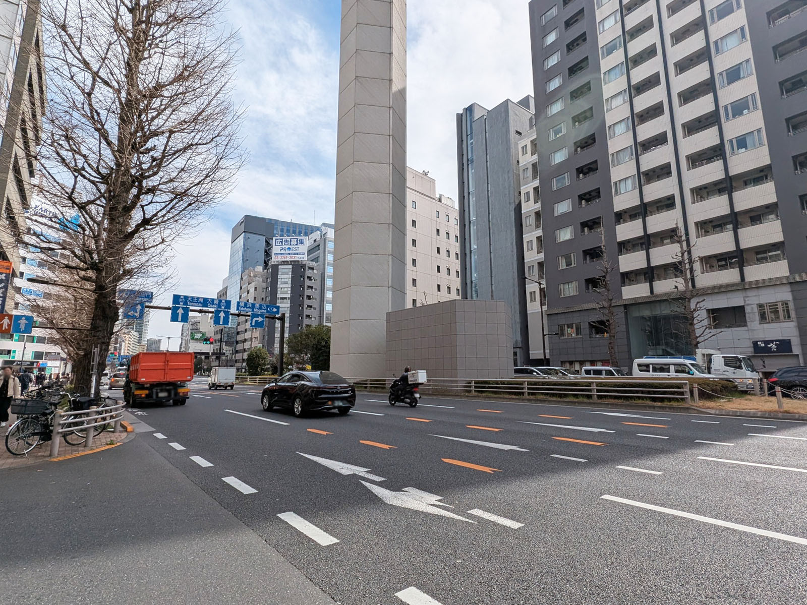 朝日西五反田マンション前面の山手通り